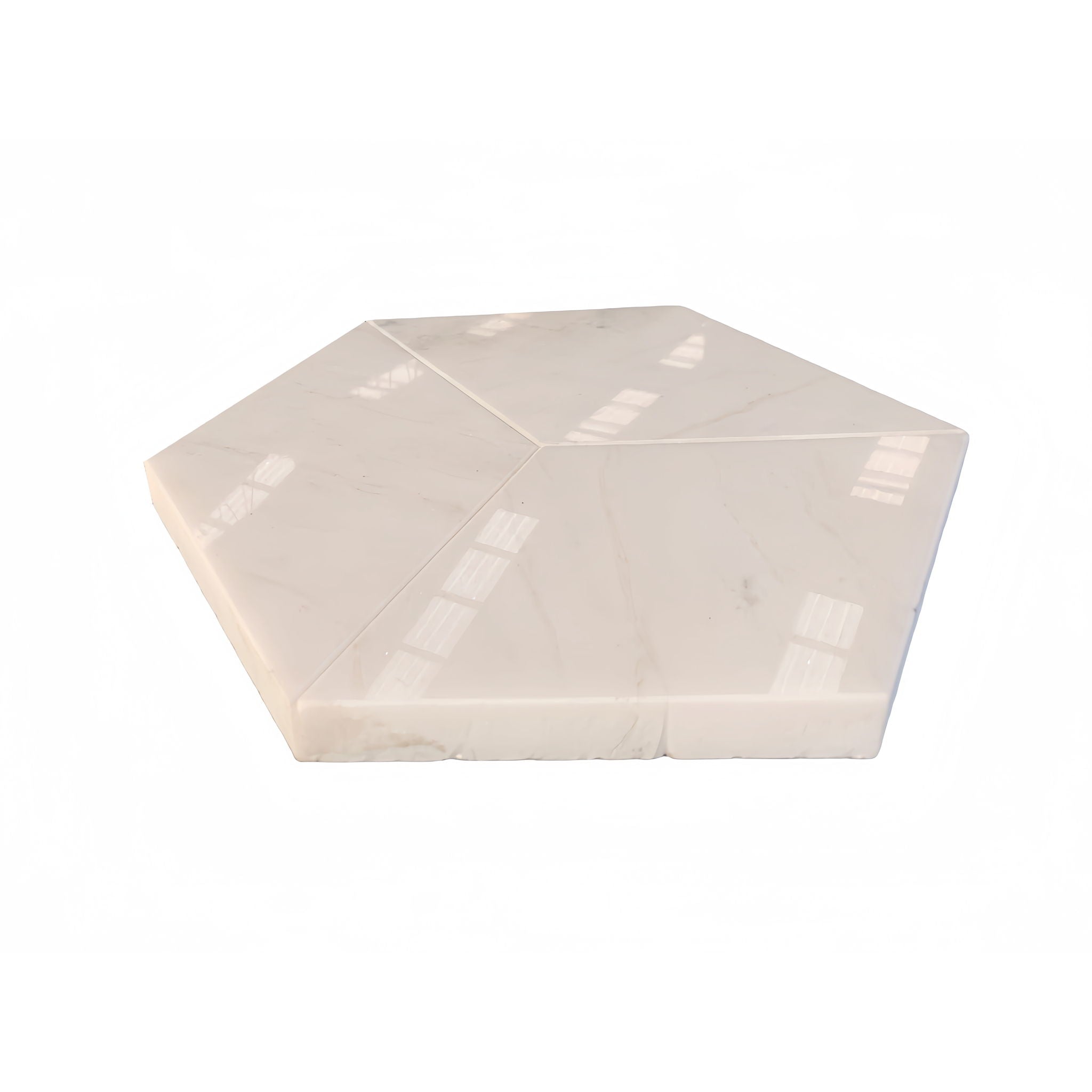 Hexagon Natural Marble Polished Tile For Wall And Floor (Set of 12)