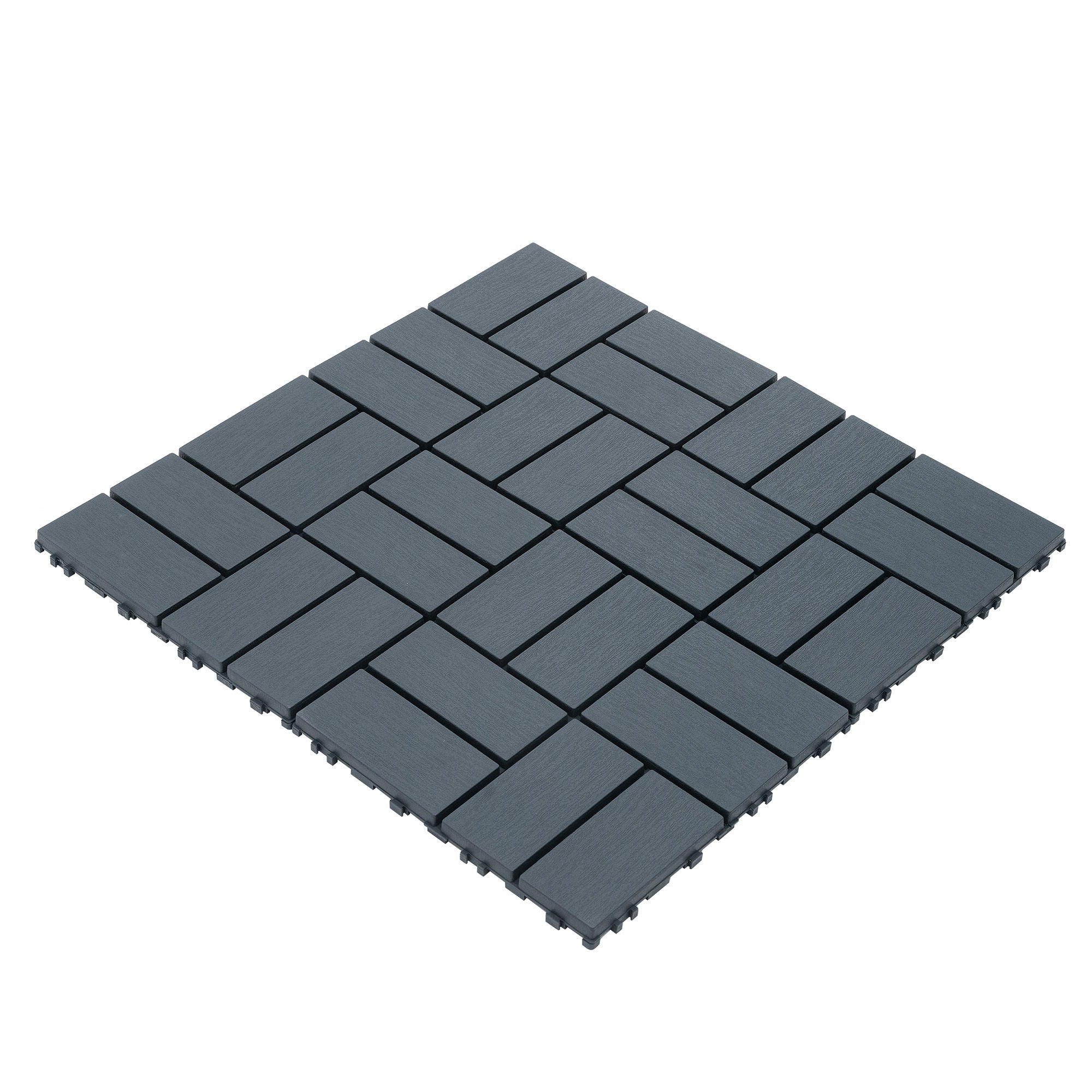 Plastic Interlocking Deck Tiles Patio Deck Tiles Waterproof Outdoor Use