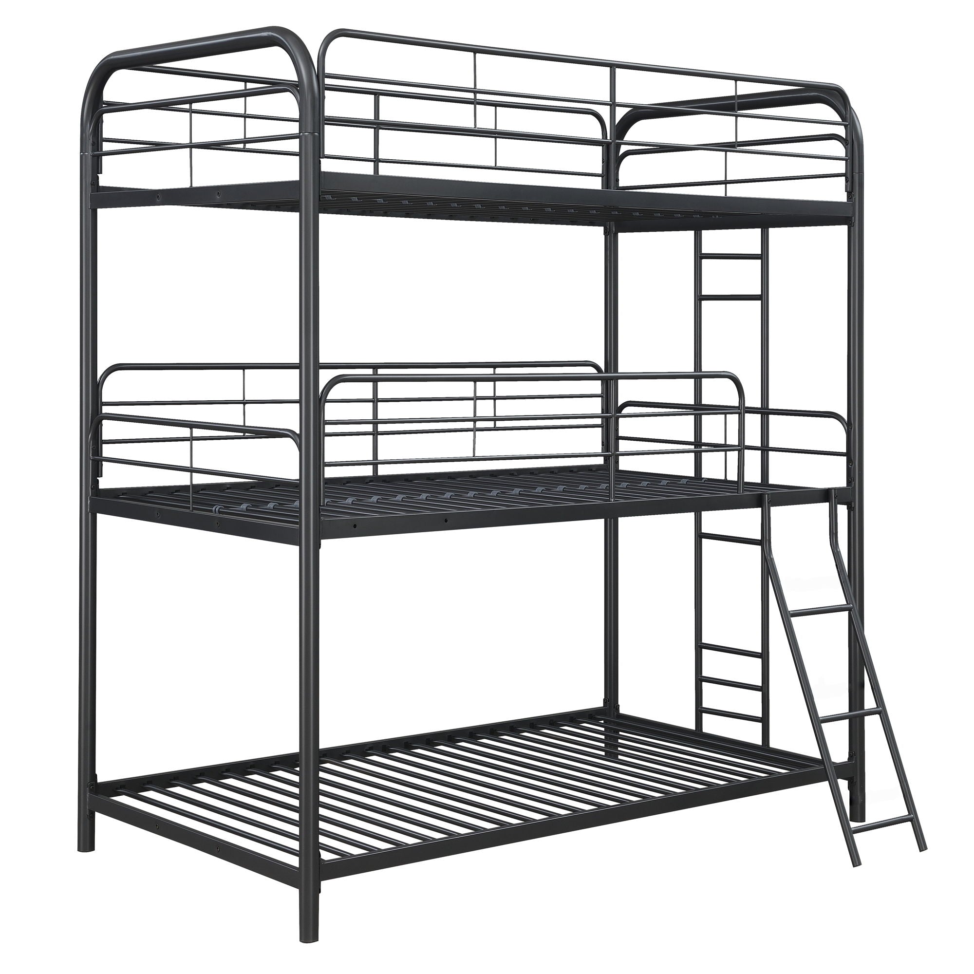 Modern Triple Bunk Bed, Durable Metal Frame