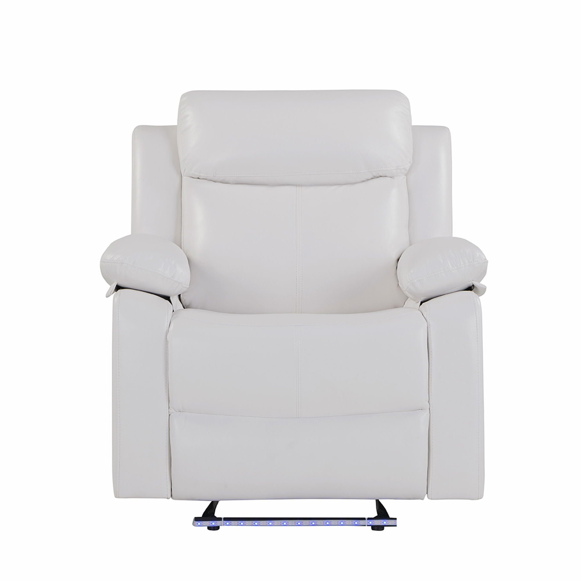 Blanche - Glider Recliner With LED, Pillow Top Arms