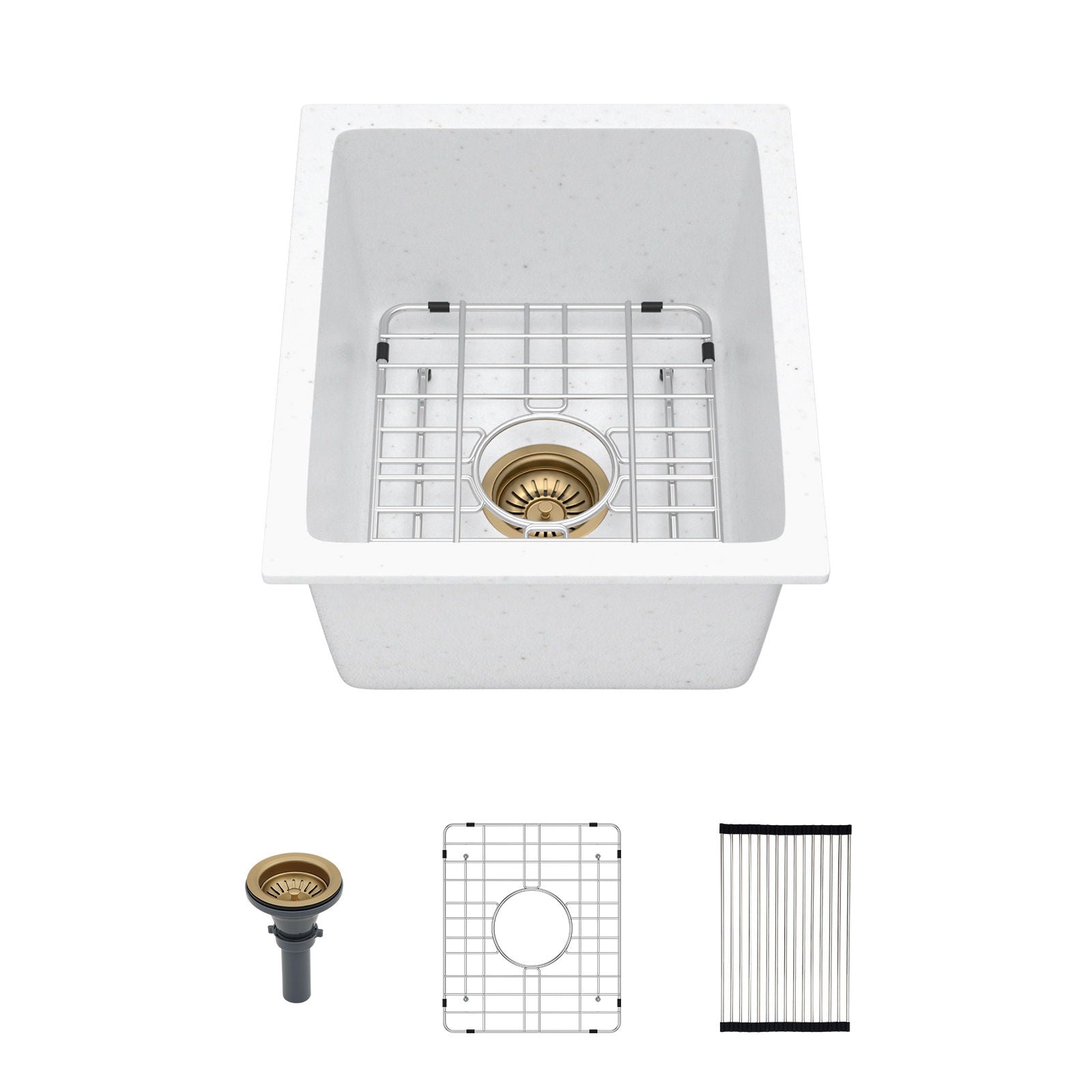Quartz Composite Undermount Single Bowl Kitchen Sink