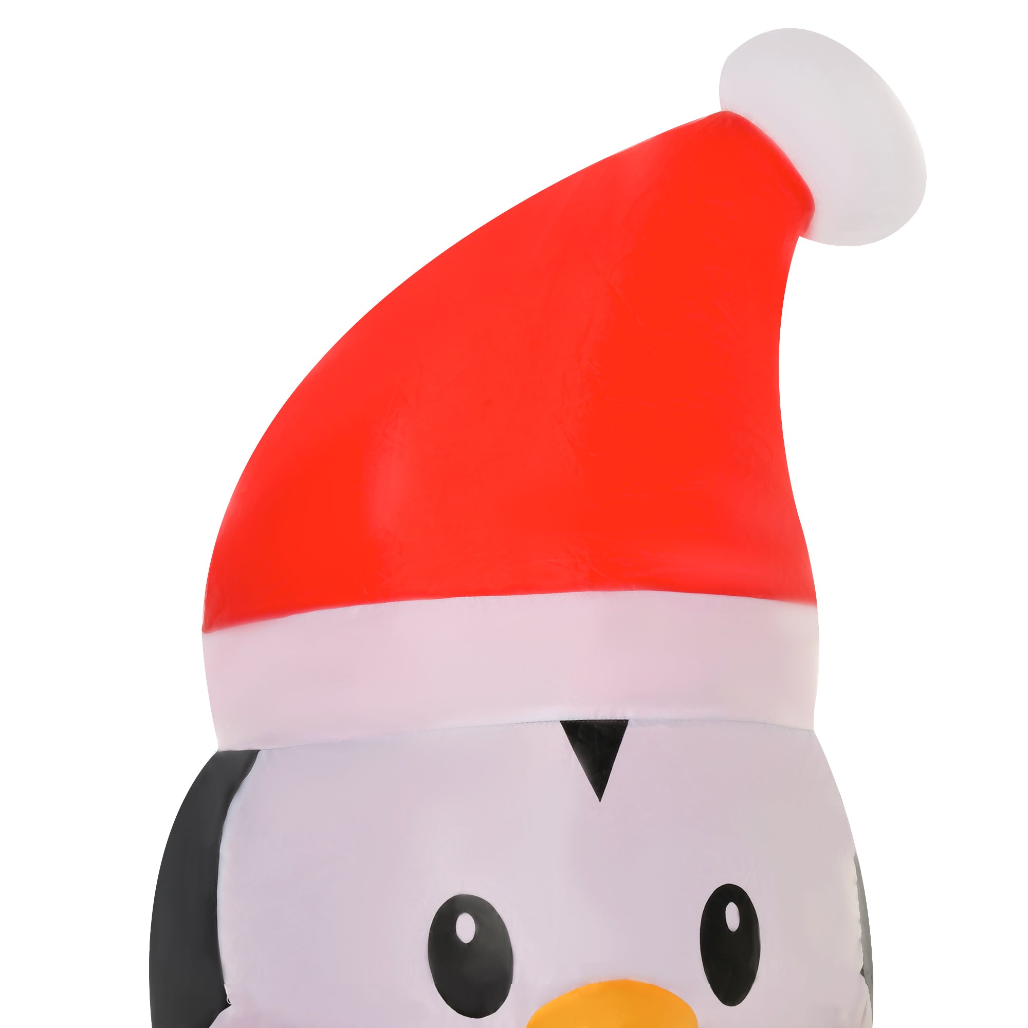 HOMCOM 6ft Christmas Inflatables Outdoor Decorations Penguin Wearing Christmas Sweater, Blow-Up Yard Christmas Decor with LED Lights Display