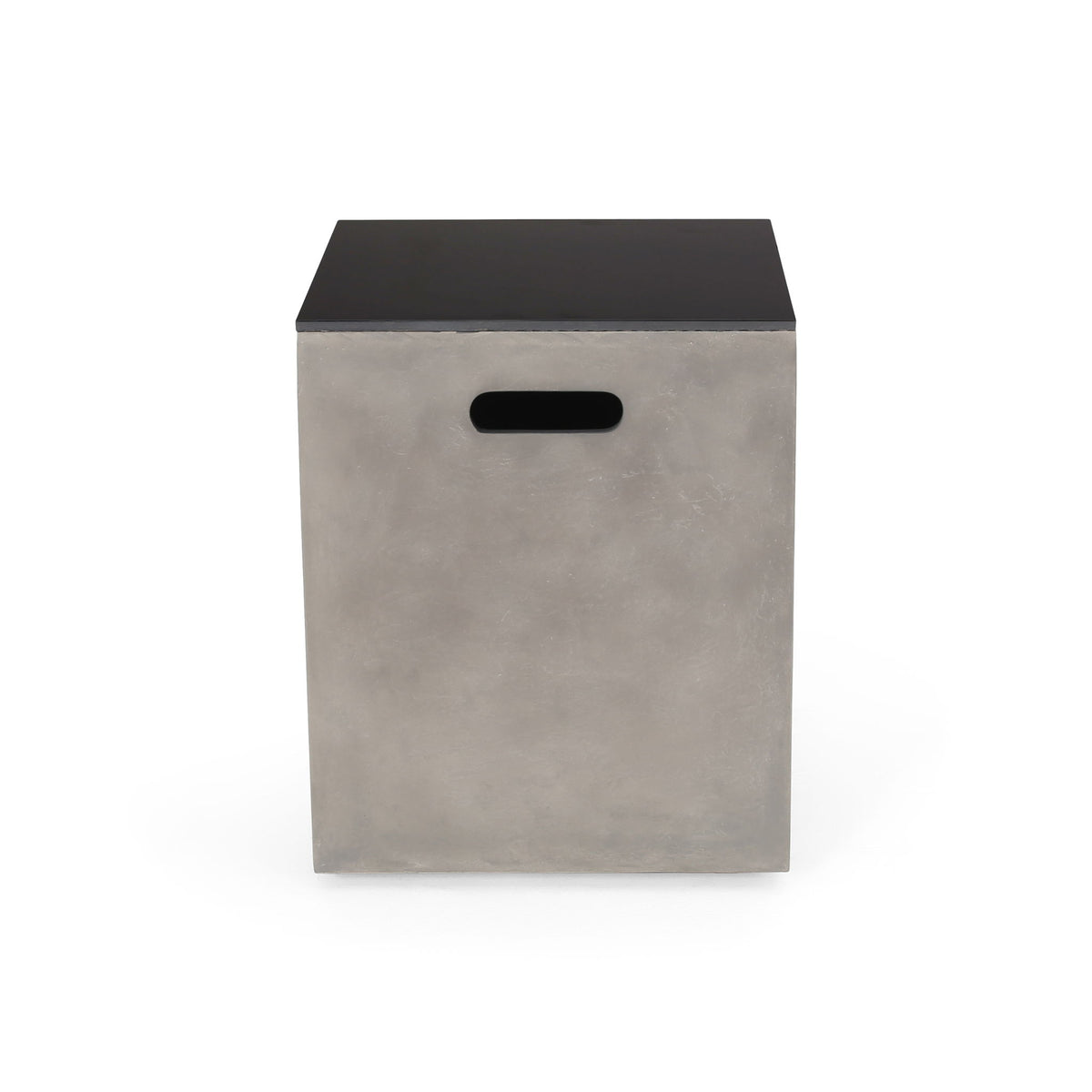 Modern Design Mgo Tank Holder Side Table With Ceramic Top - Black / Gray