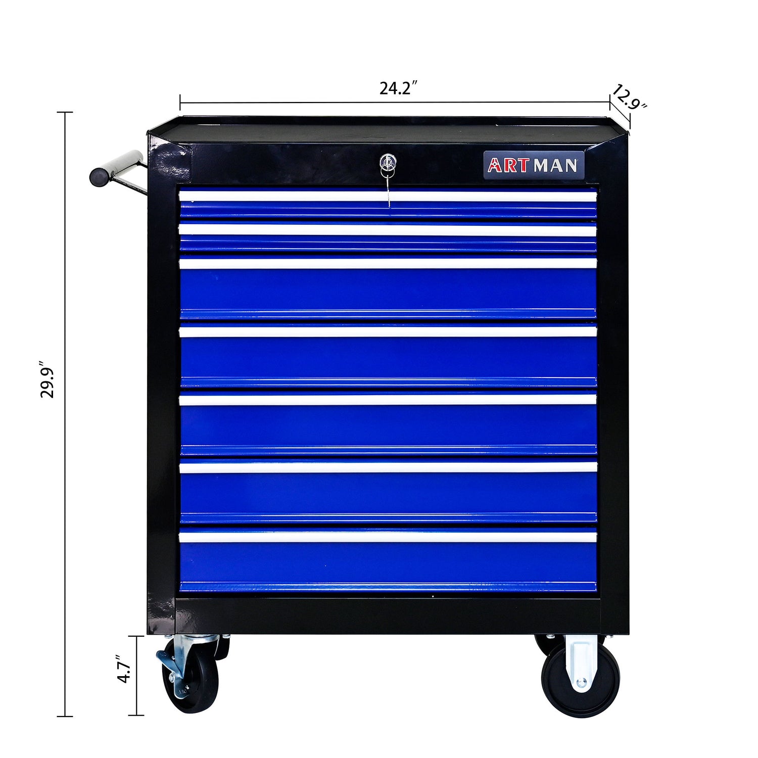 7 Drawers Multifunctional Tool Cart With Wheels