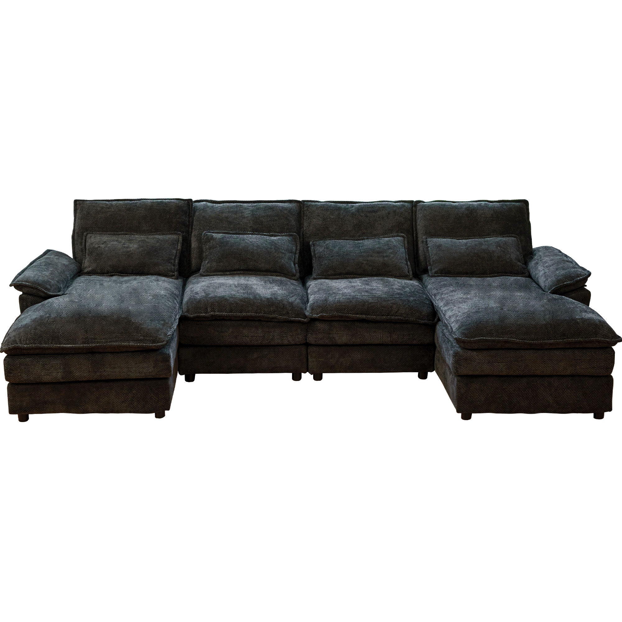 Modular Sectional Sofa Cloud Couch With Double Chaise Lounge