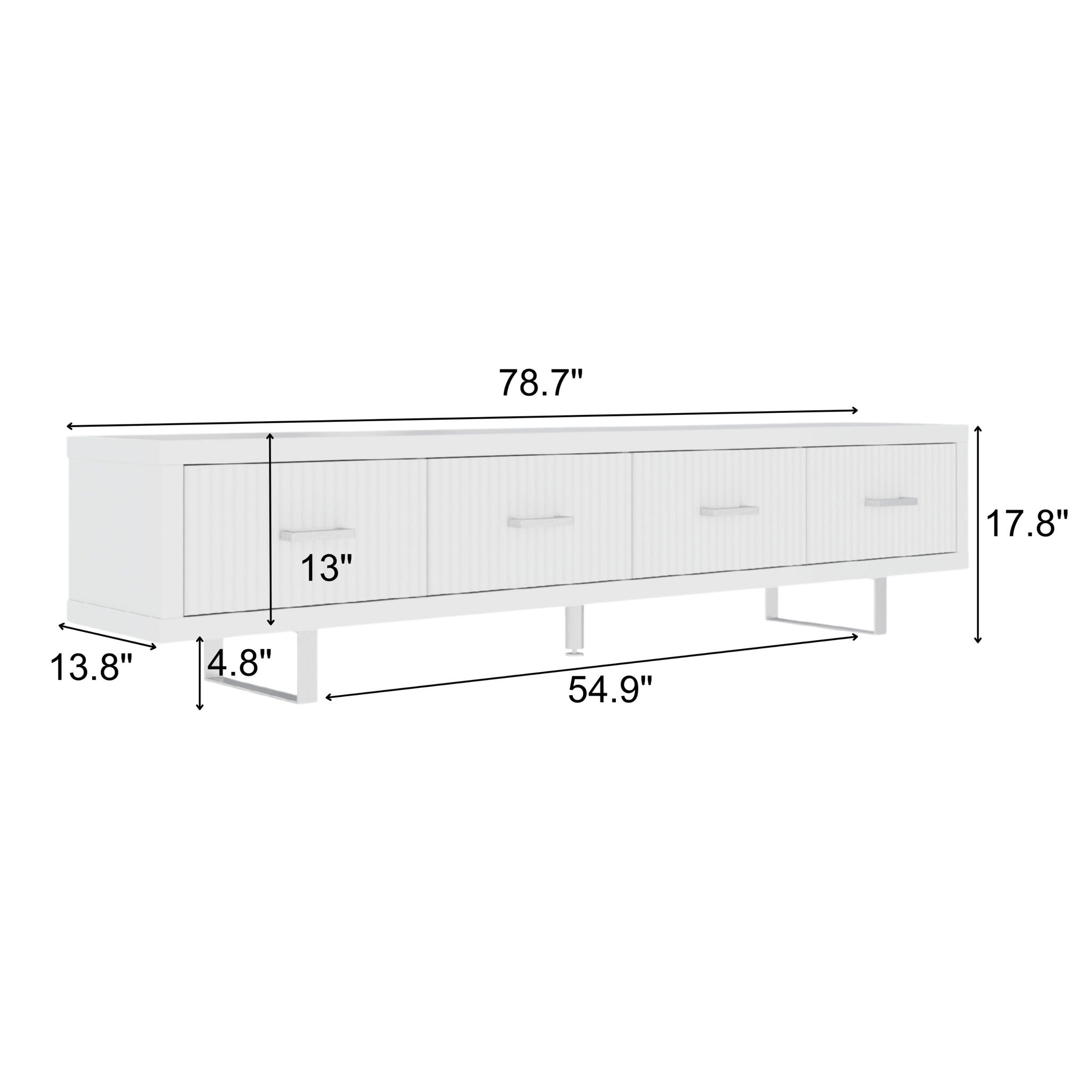 TV Stand With Slatted Drawers