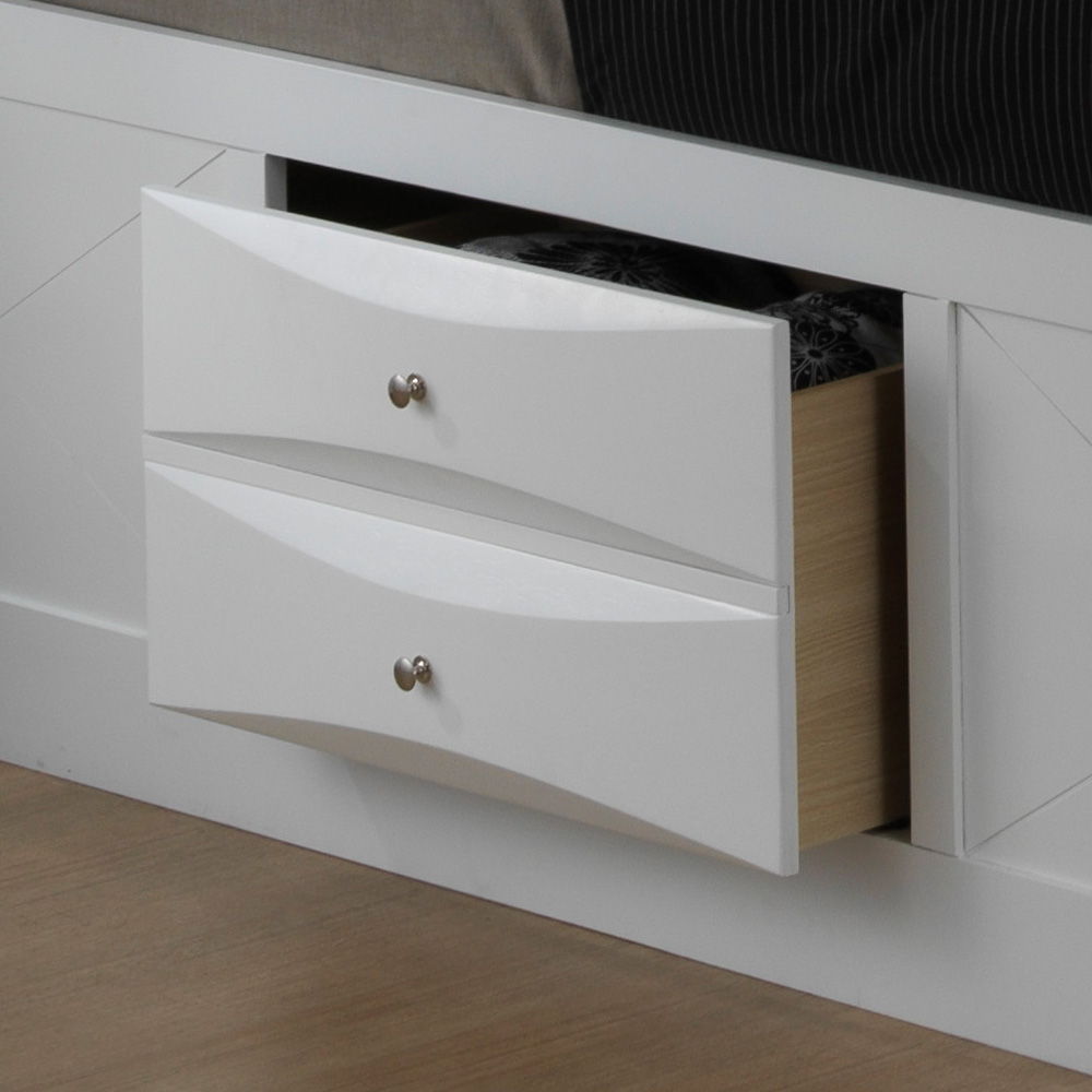 Modern Design Storage Bed With Bookcase Headboard