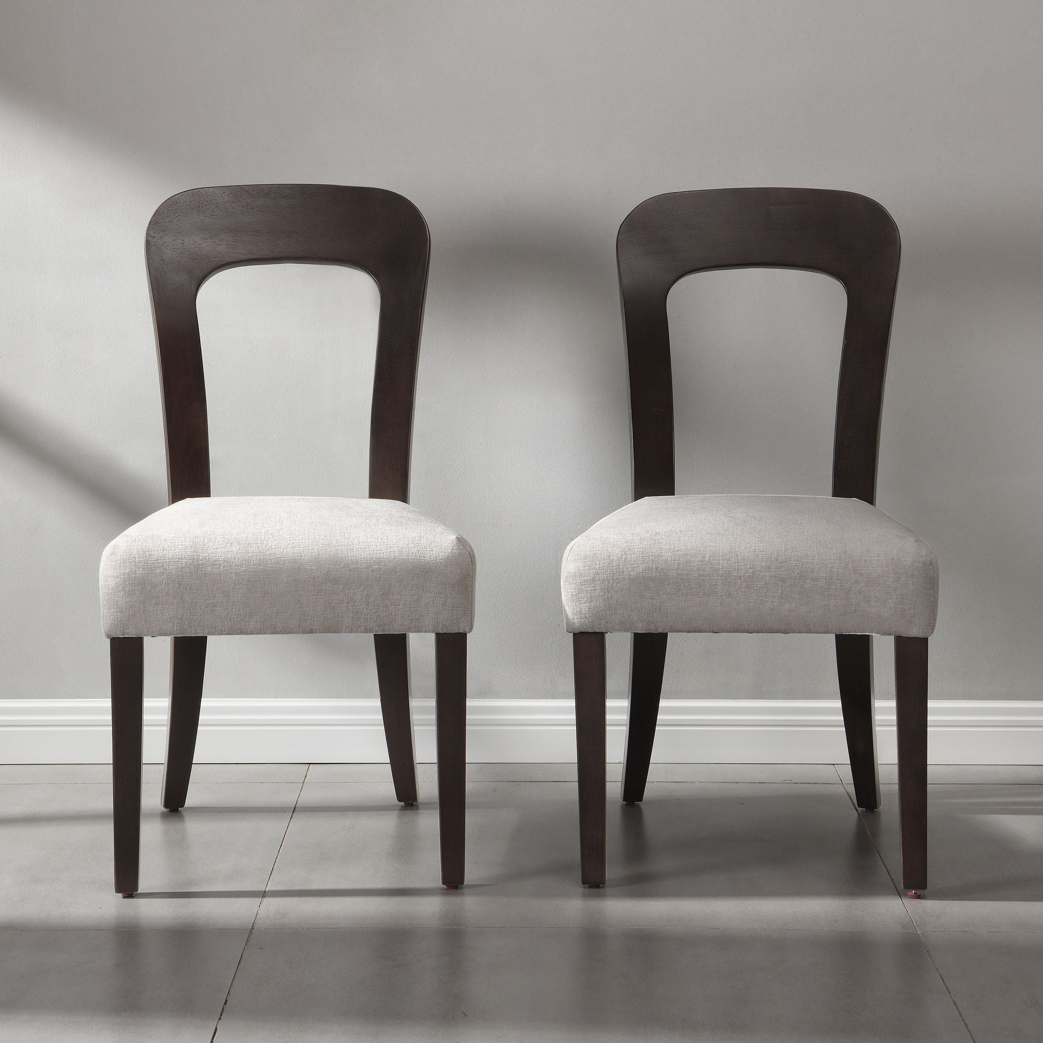 Upholstered Dining Chairs (Set of 2) - Gray