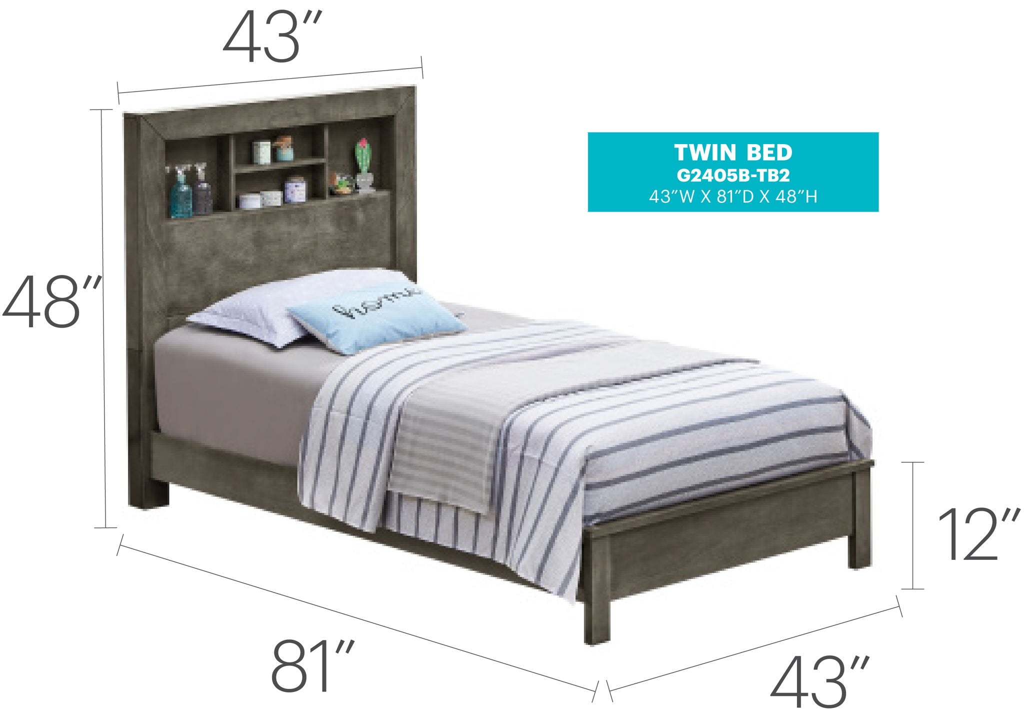 Bed With Transitional Design Stylish