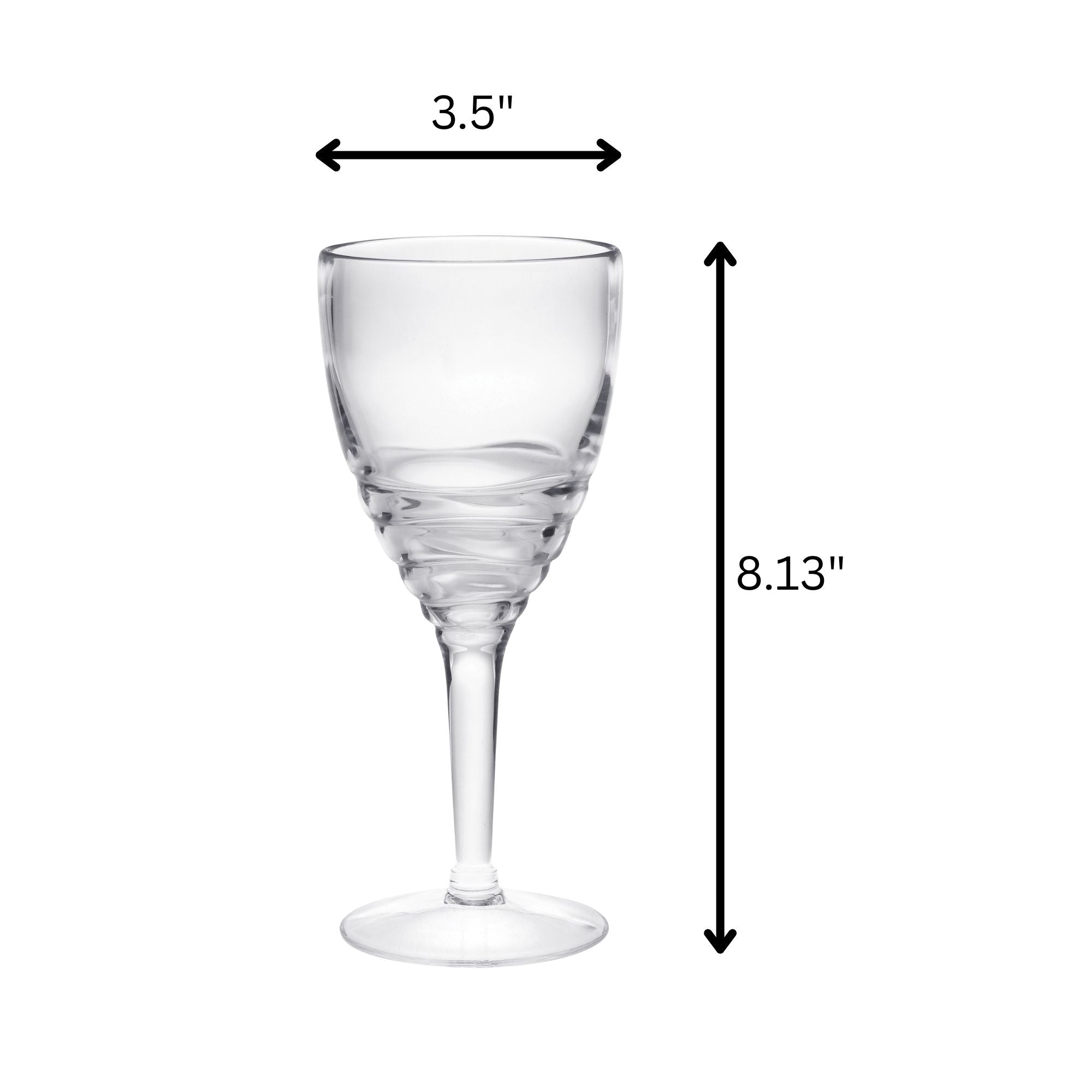 Swirl Plastic Wine Glasses (Set of 4)