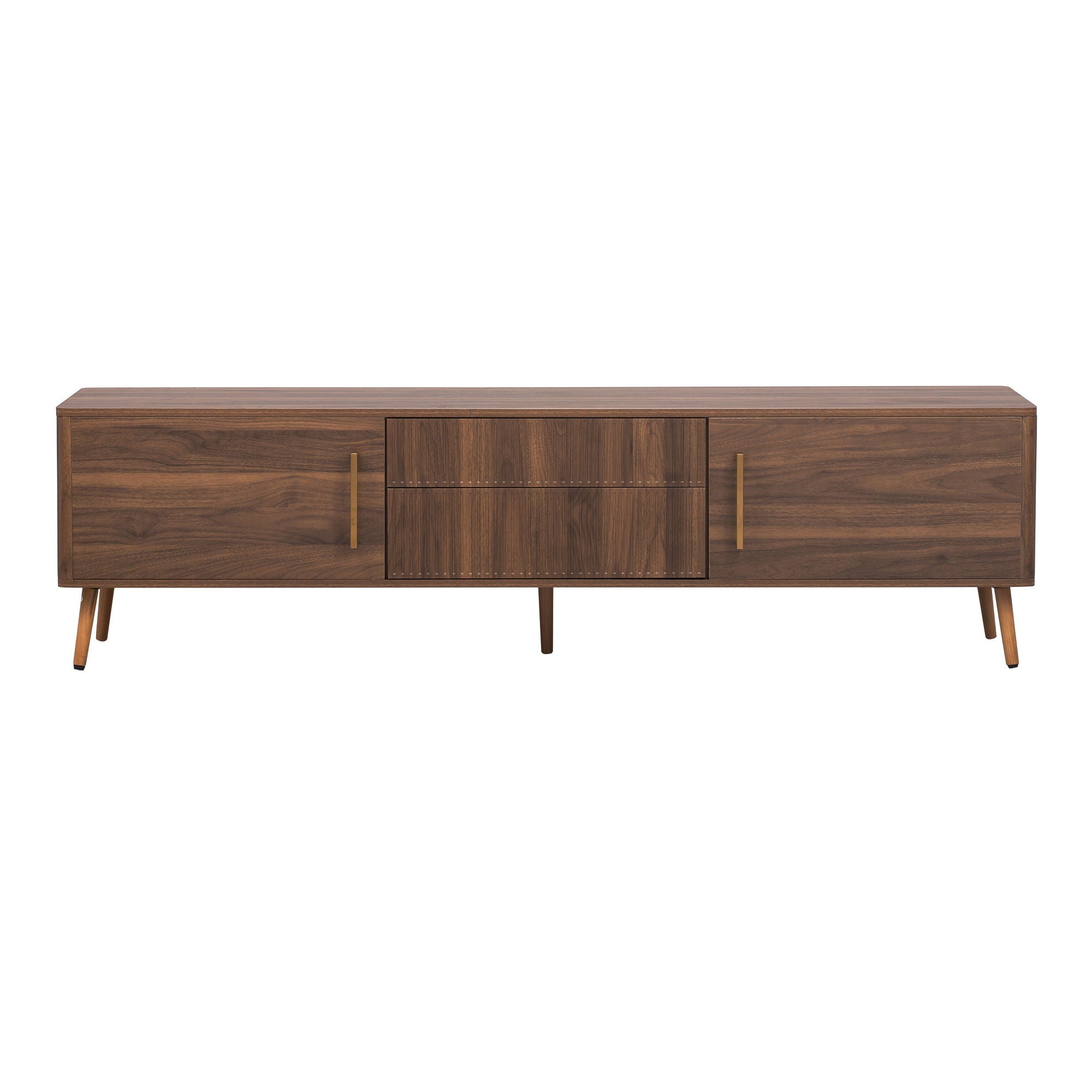 TV Stand With 2 Drawers, Media Console Table For TVs Up To 80&