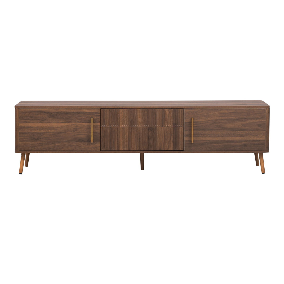 TV Stand With 2 Drawers, Media Console Table For TVs Up To 80&