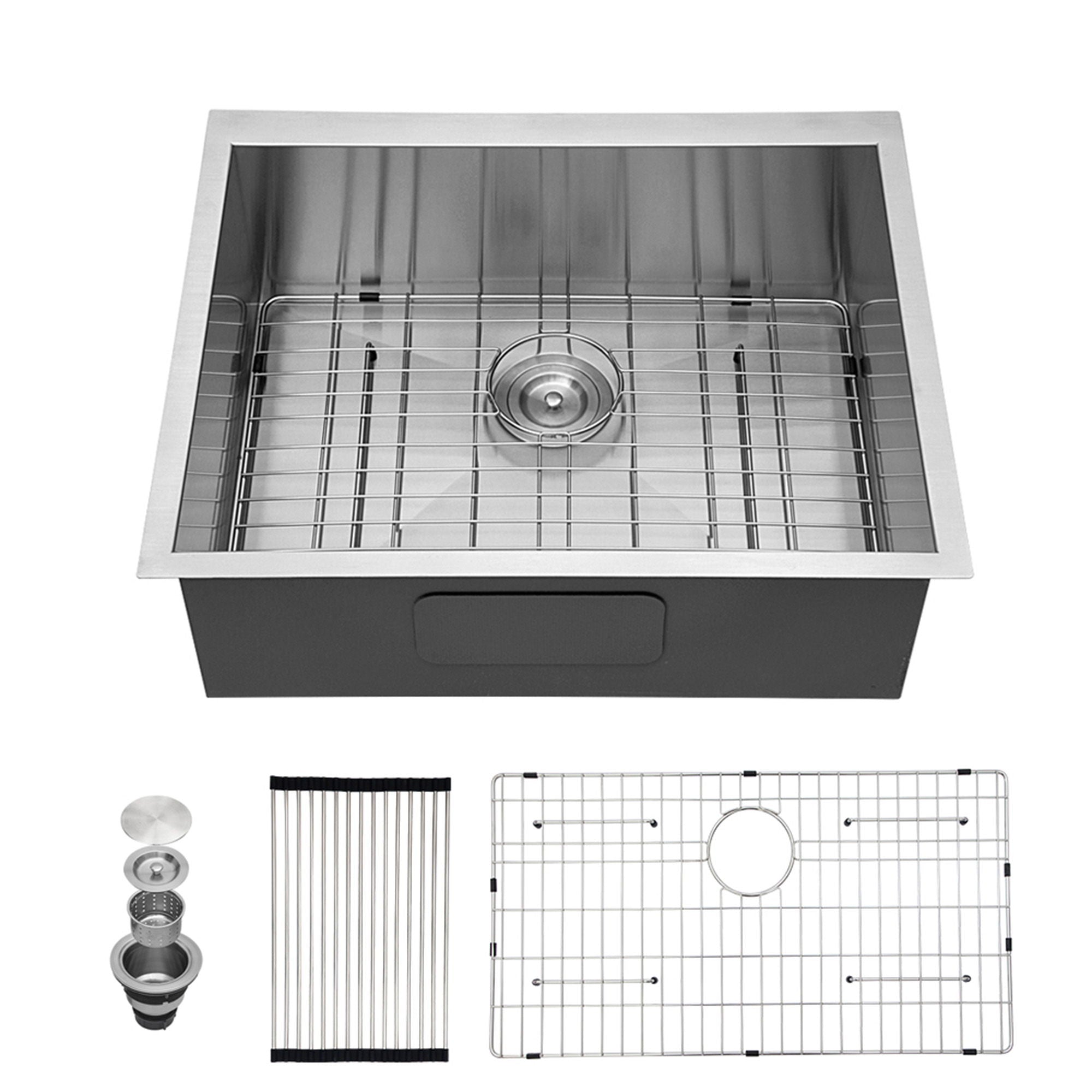 Modern Style Undermount Sink With Stainless Steel, Deep Single Bowl