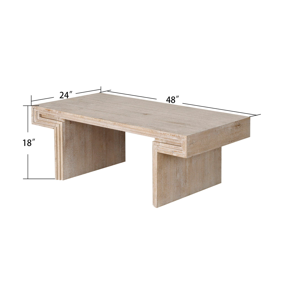 American Vintage Industrial Coffee Table, Double Tier Design