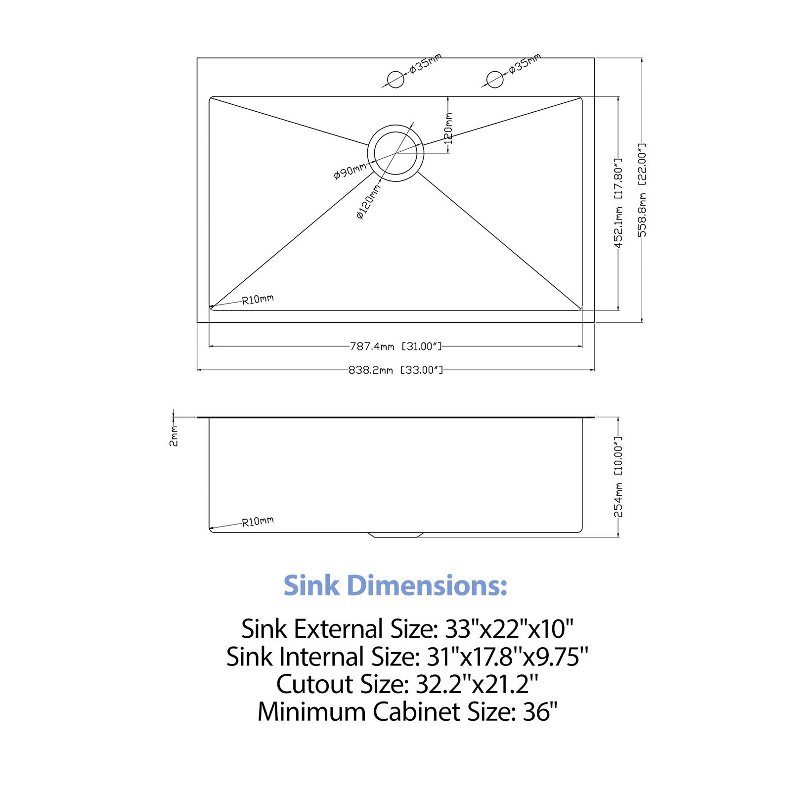 Drop In Kitchen Sink With Pull Down Faucet And Soap Dispenser
