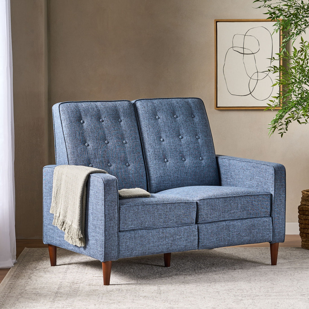 Manville - Contemporary Tufted Loveseat Pushback Recliner