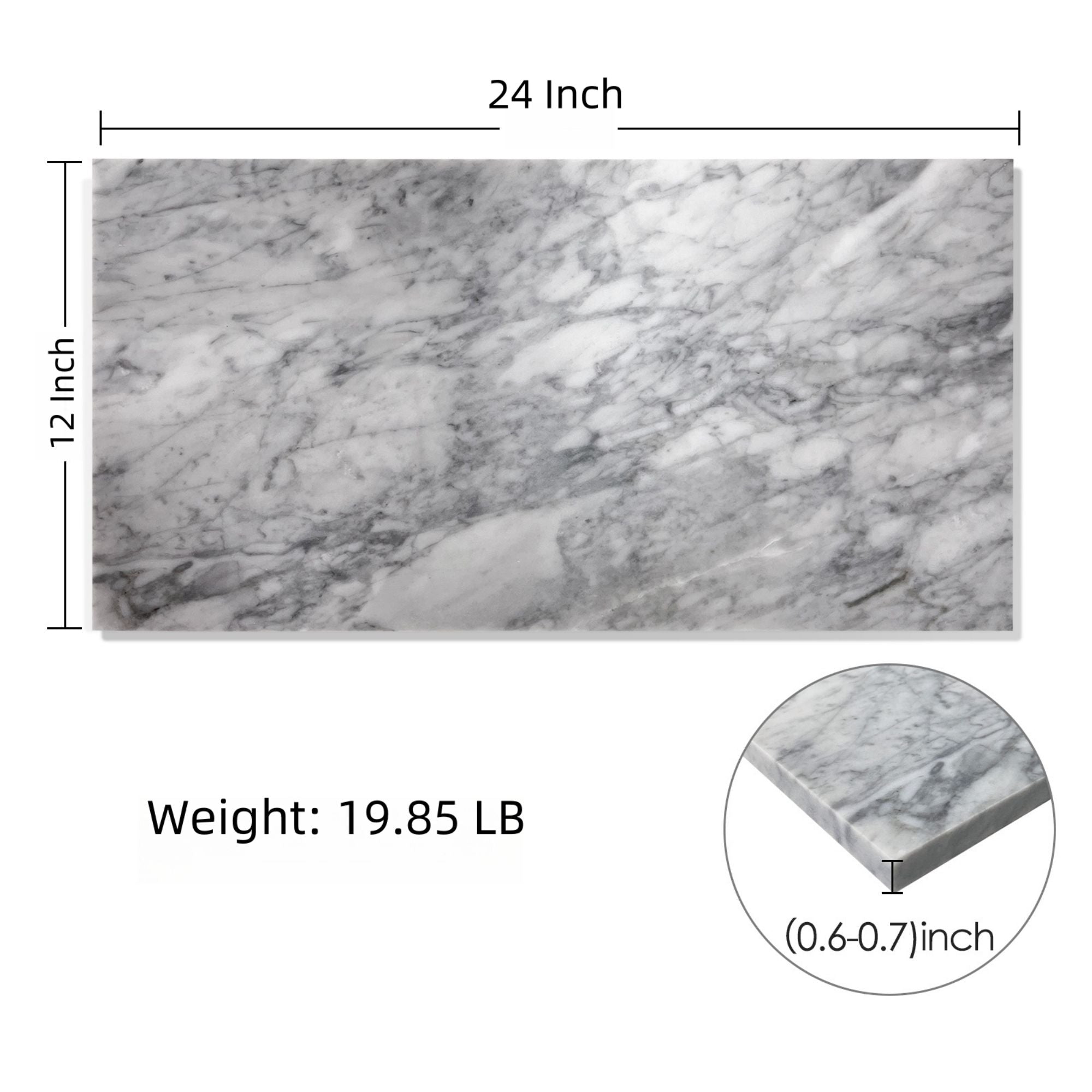 Natural Marble Polished Tile For Wall And Floor (Set of 4)