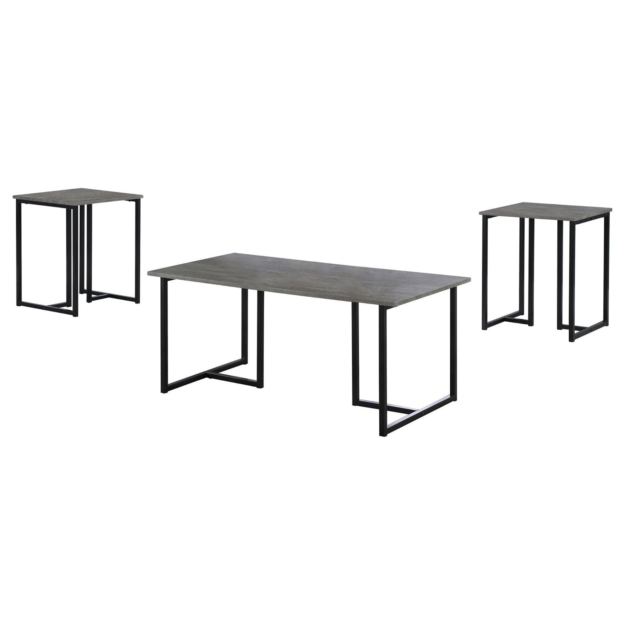 3 Piece Occasional Set With Smooth Top - Gray