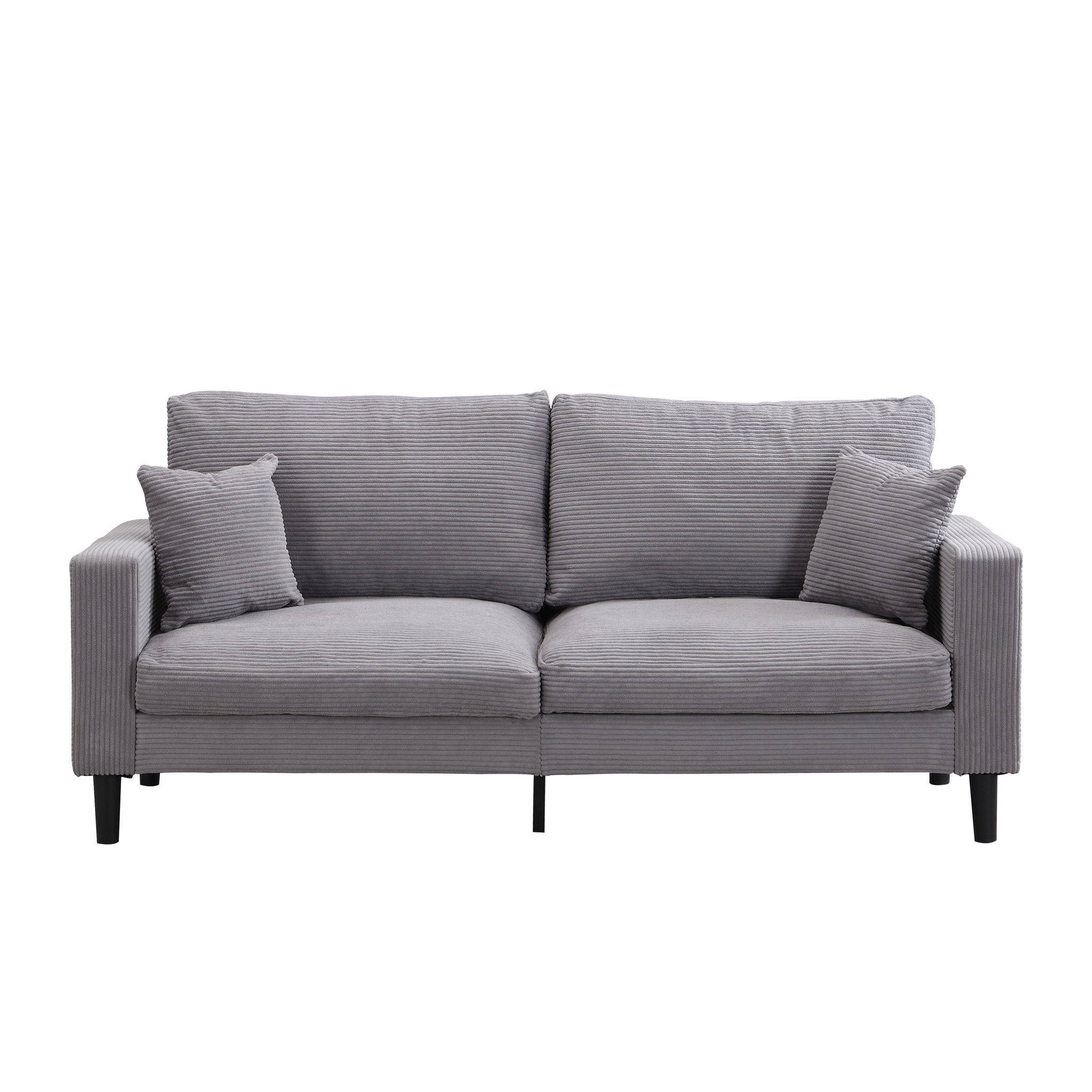 Modern Upholstered 3 Seat Sofa, High Resilience