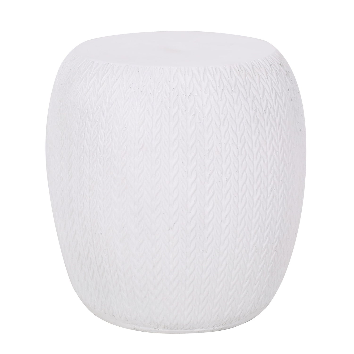 Outdoor Lightweight, Concrete Side Table - Antique White