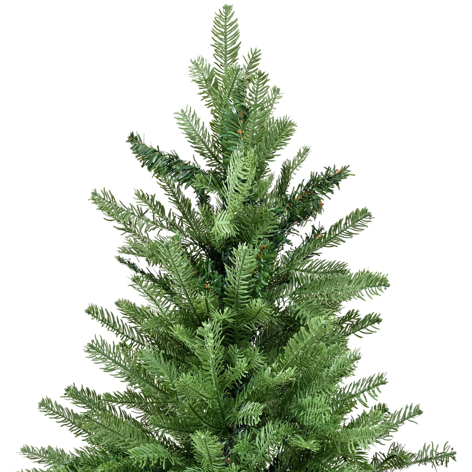 Unlit 7Ft Christmas Tree With Dense Branches, Hinged Design, Realistic Look - Green