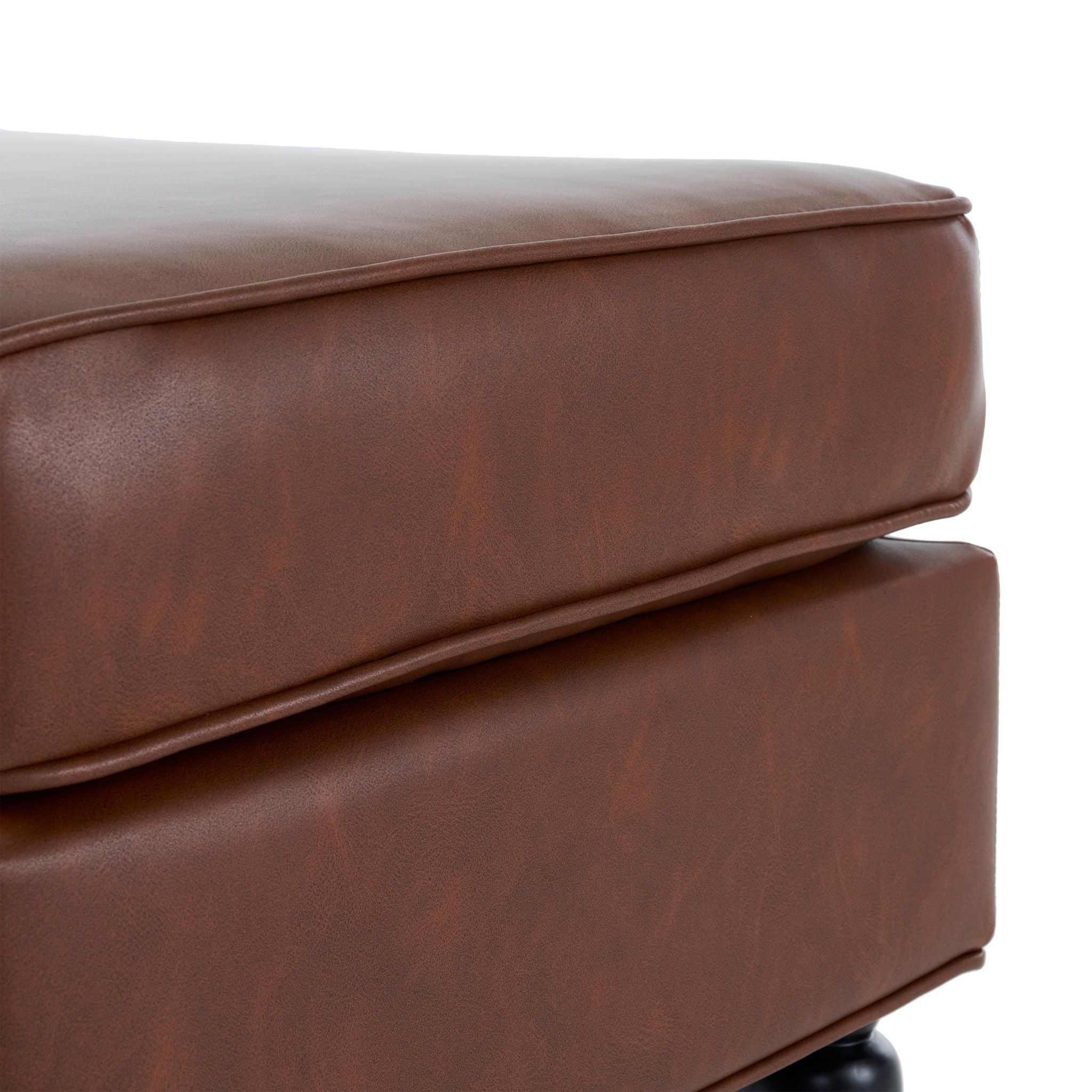 Ottoman, Square Design - Brown