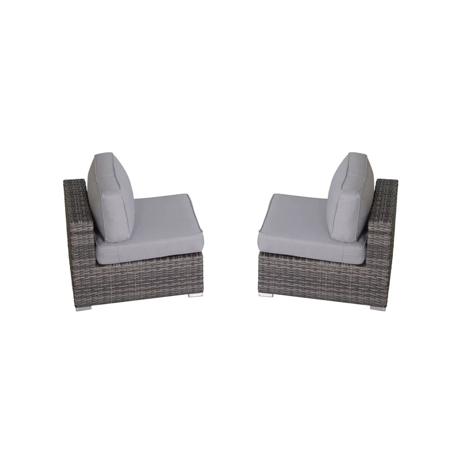 Modern Rattan Wicker Seating Group With Cushions