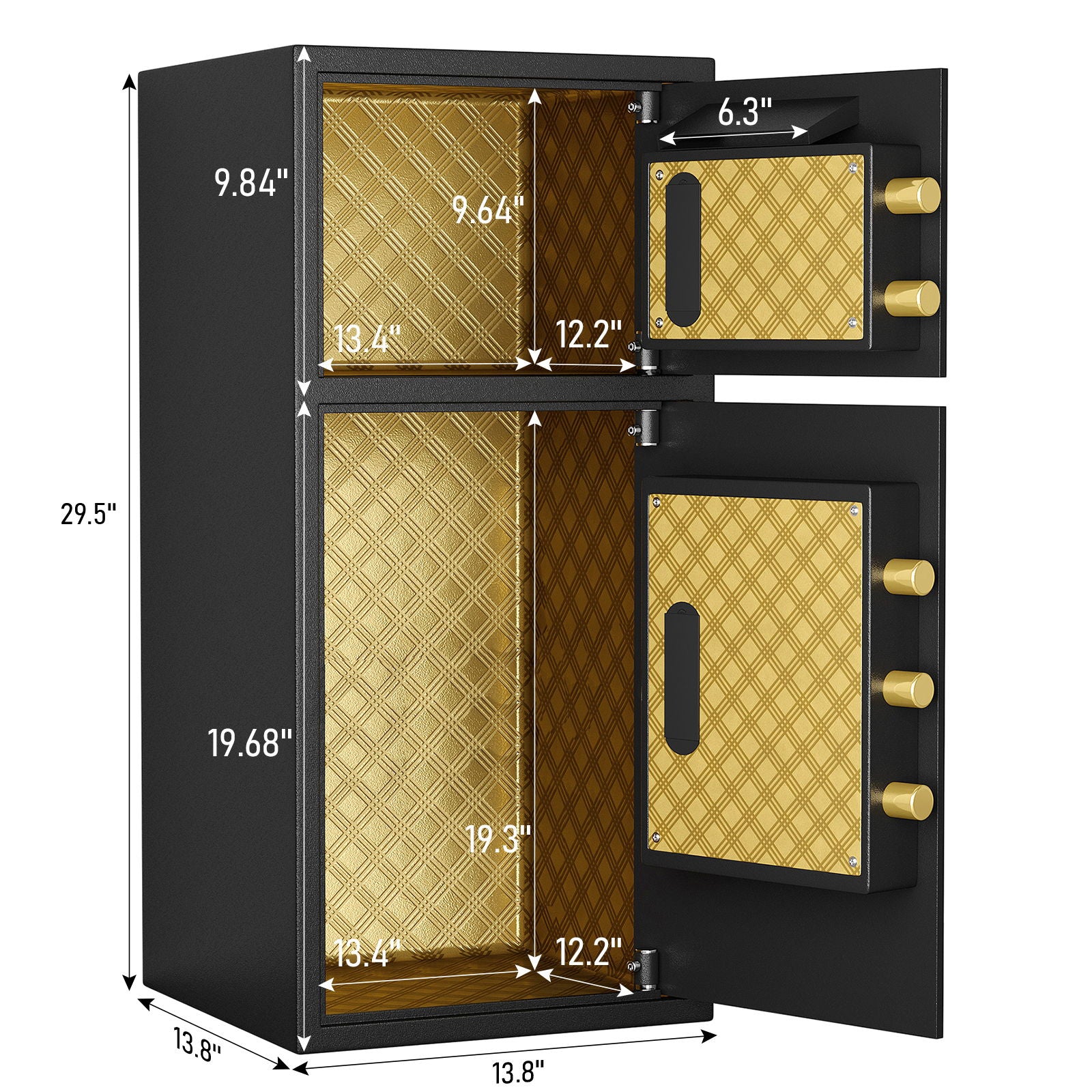Large Double Door Coin Operated Safe, Digital Security Safe With Fireproof And Waterproof Bag