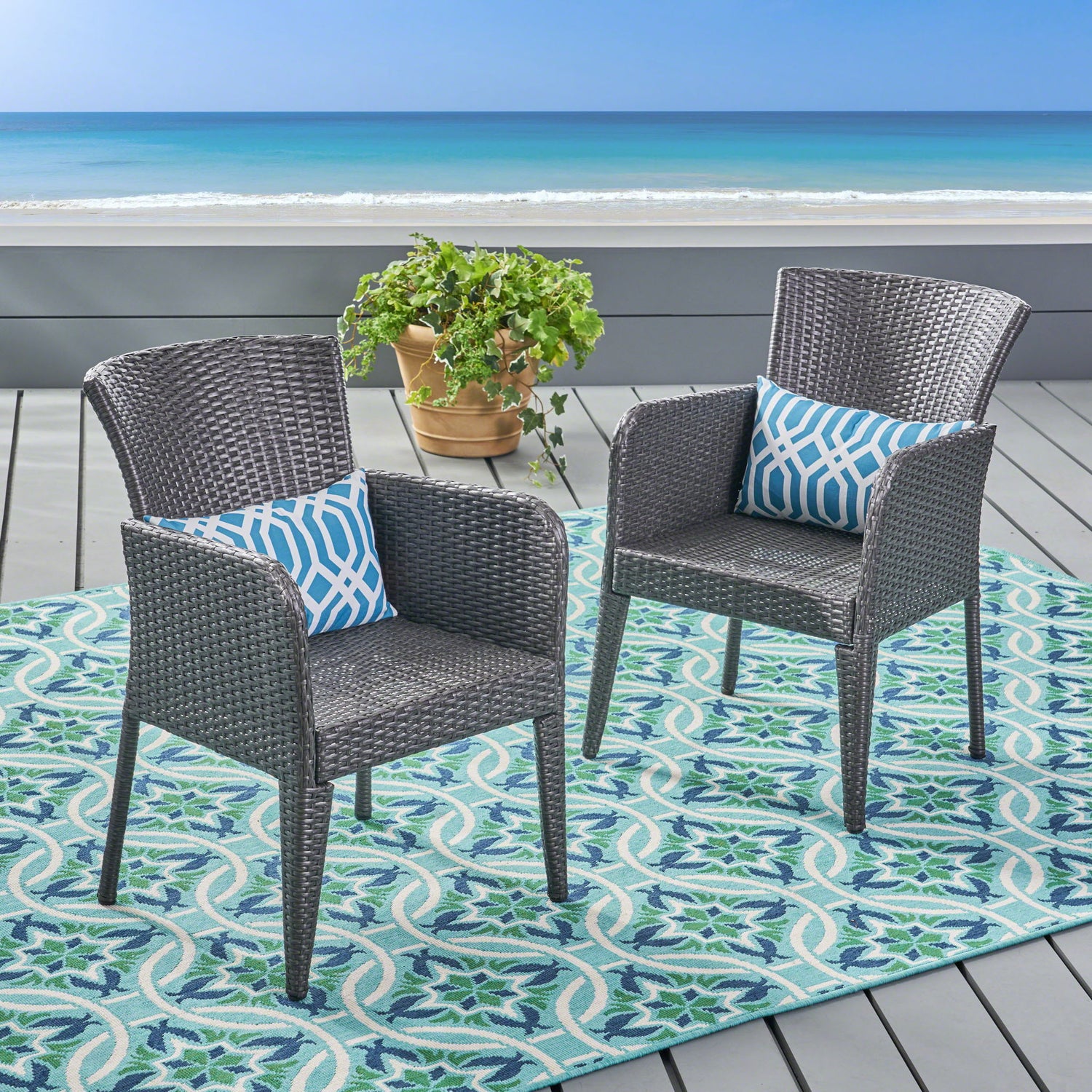 Anaya - Outdoor Wicker Dining Armchair (Set of 2)