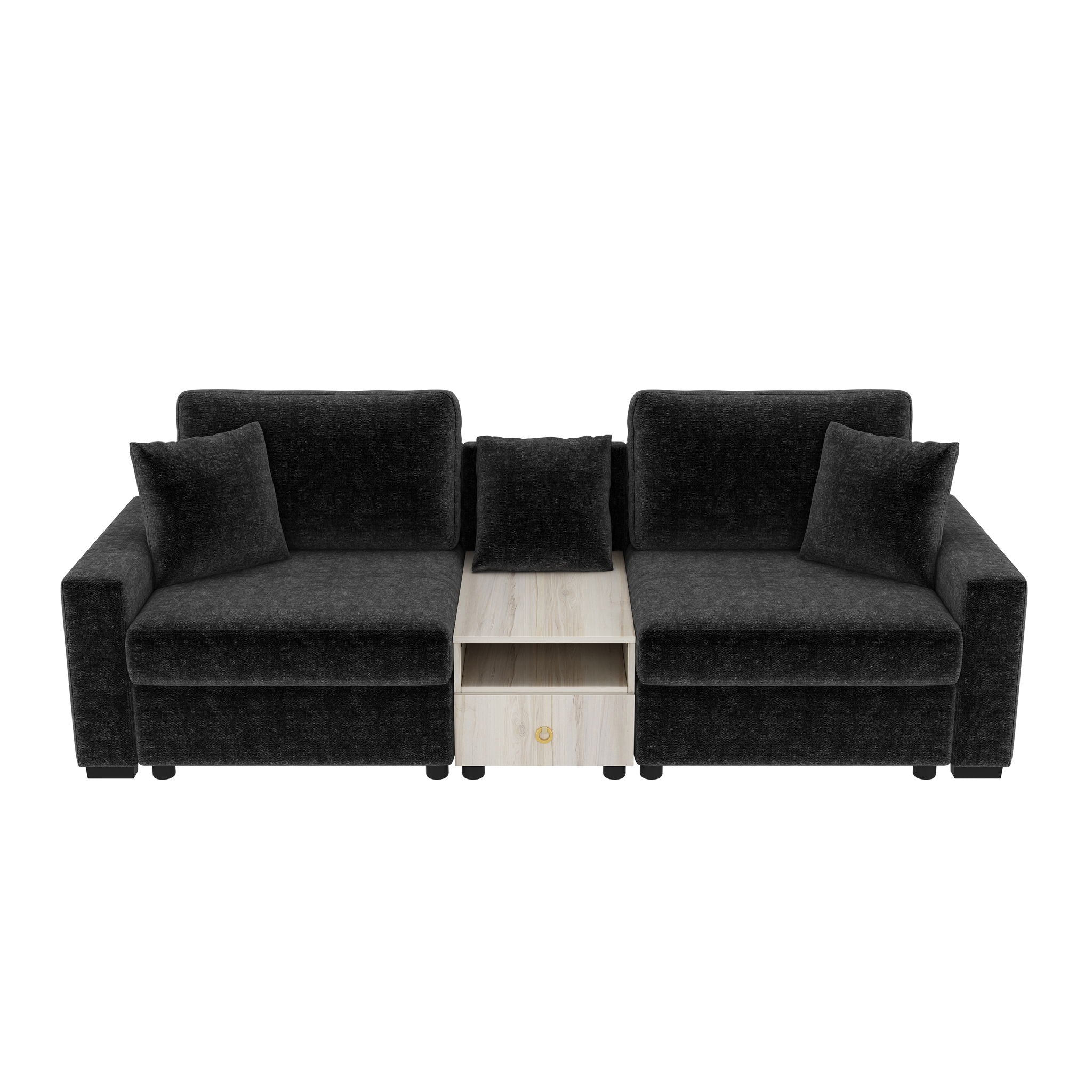 Modular Sofa Couch With Storage Armrest And Center Console