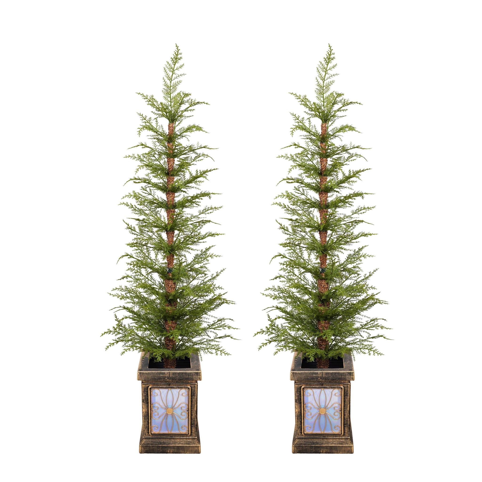 4Ft Pre Lit Artificial Christmas 2 Piece Set - Green