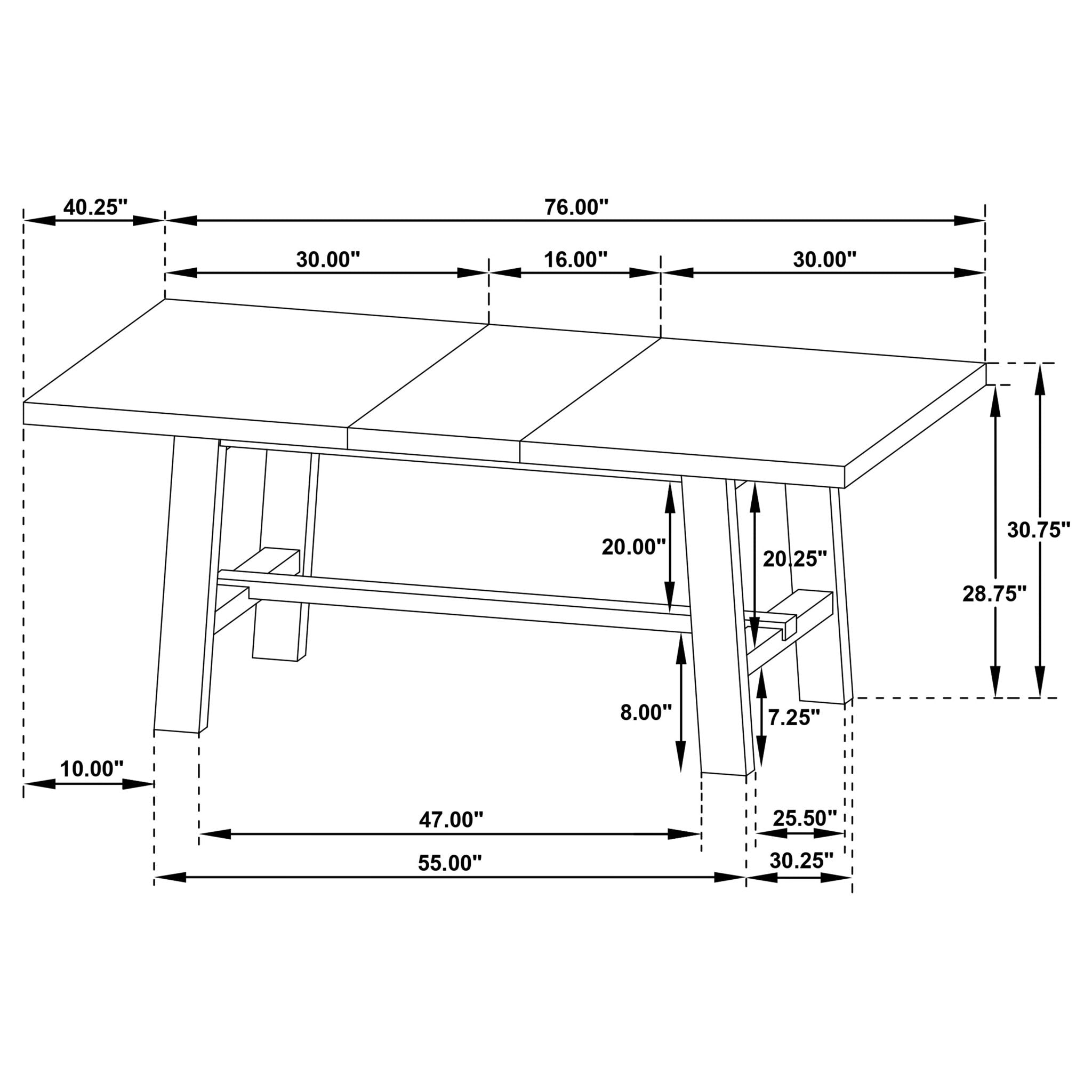 Carlos - 7 Piece Leaf Dining Set Table And Upholstered Chairs - Brown / Beige