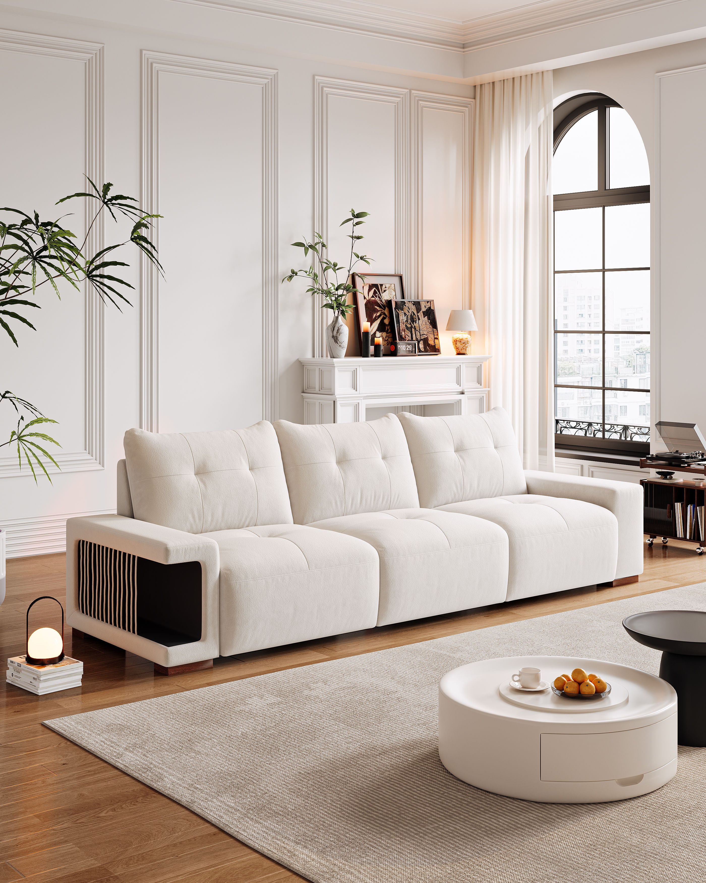 3 Seater Sofa Couch For Living Room, Modern Couches For Small Space, Cat Nest Sofa, For Cat Friendly, Comfy Couch With Waterproof And Cat Scratch Resistant Fabric