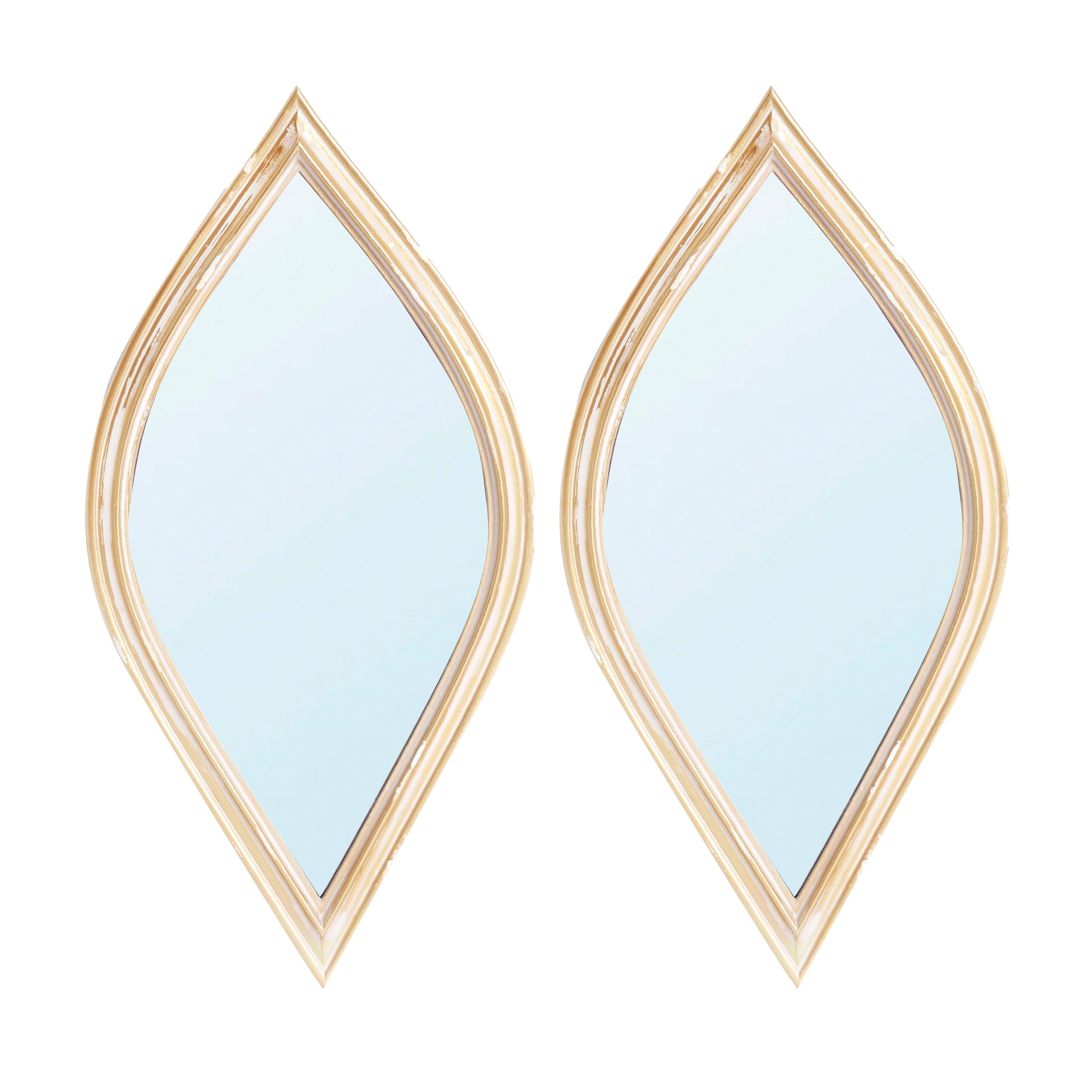 Small Decorative Mirror For Wall Decor, 2 Pieces Wall Accent