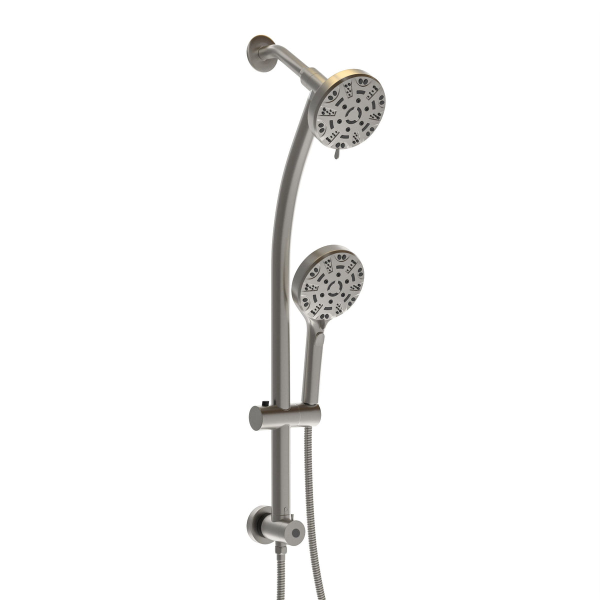 Multi Function Dual Shower Head System With 4.7" Rain Showerhead And Adjustable Slide Bar In - Brushed Nickel