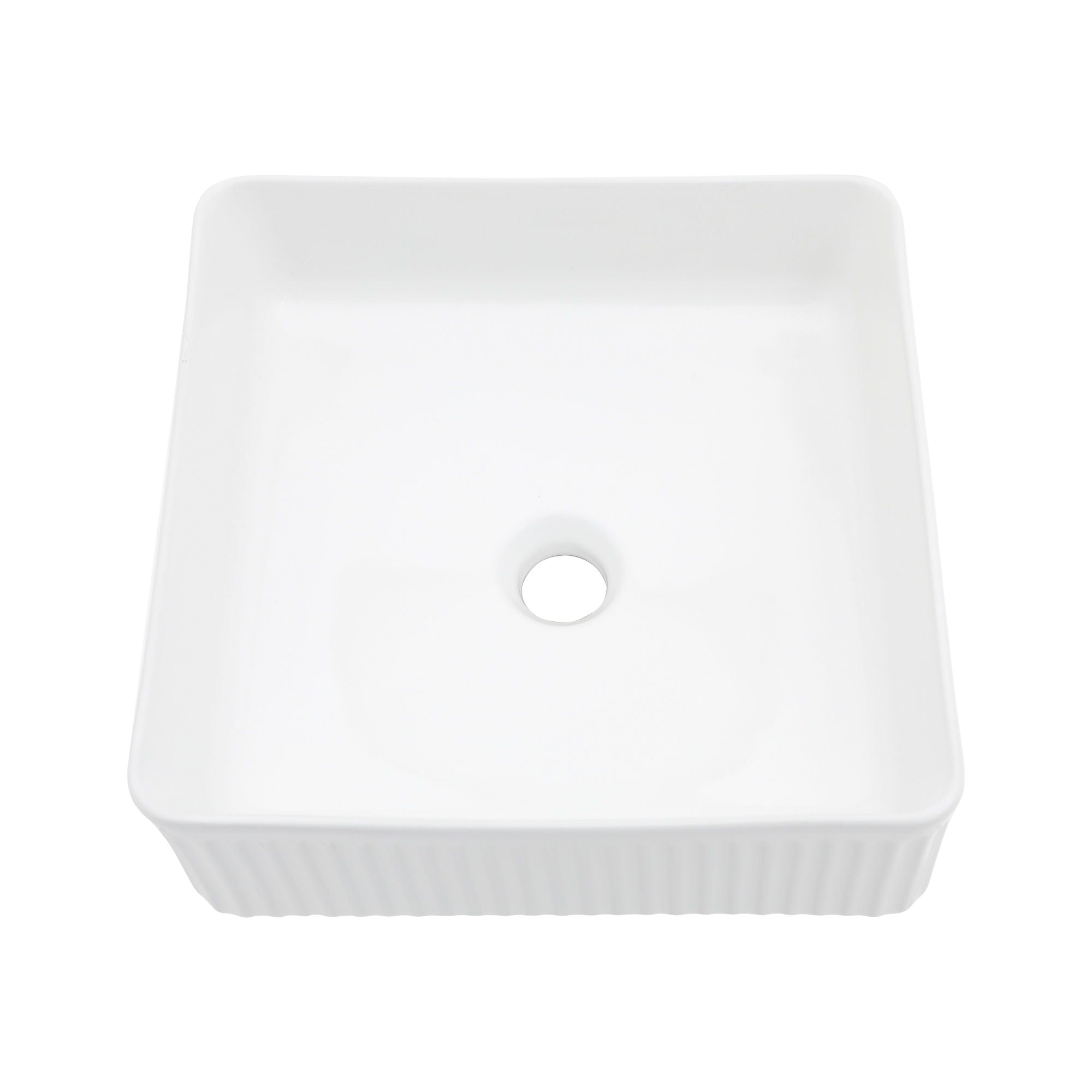 Modern Ceramic Rectangular Vessel Bathroom Sink