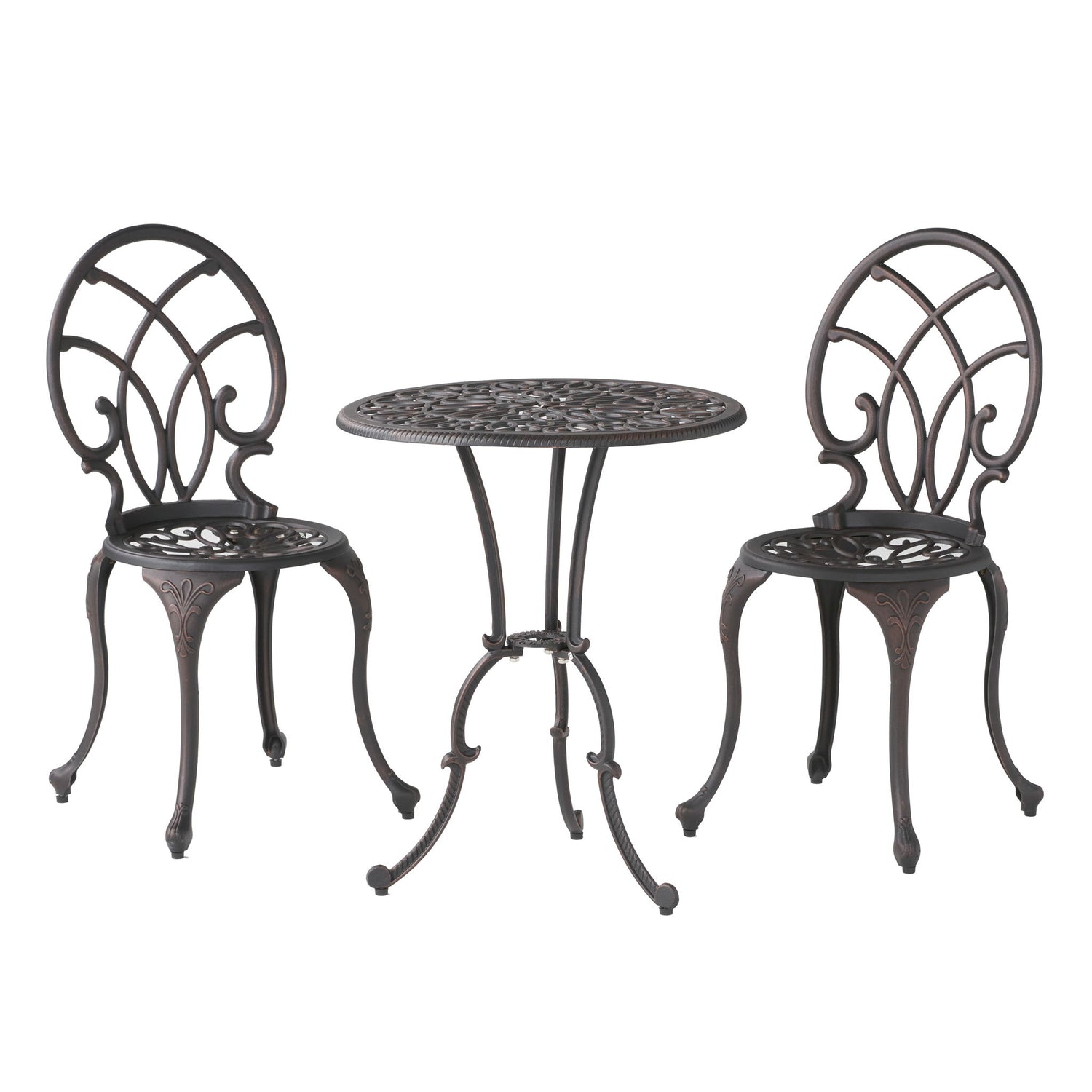 Charleston 3 Pieces Cast Bistro Set - Copper
