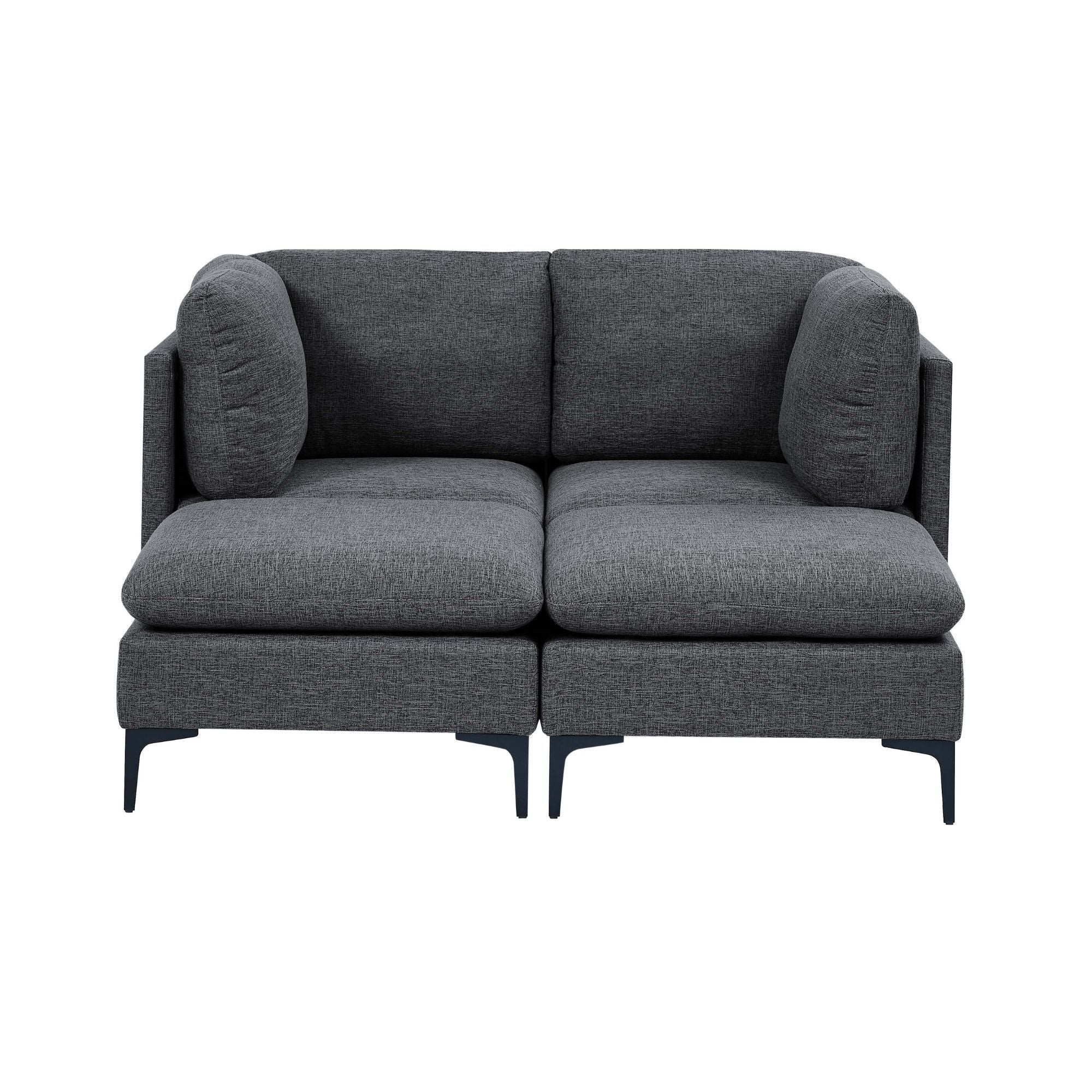 Upholstered Modular Sectional & Tall Legs