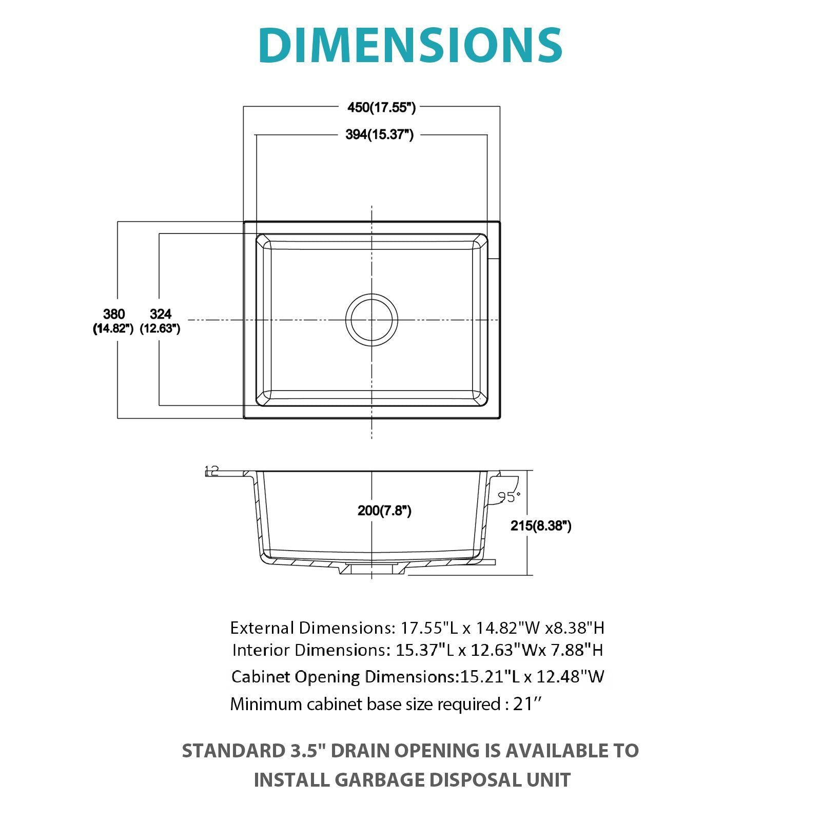 Modern Quartz Kitchen Sink Undermount Granite Composite