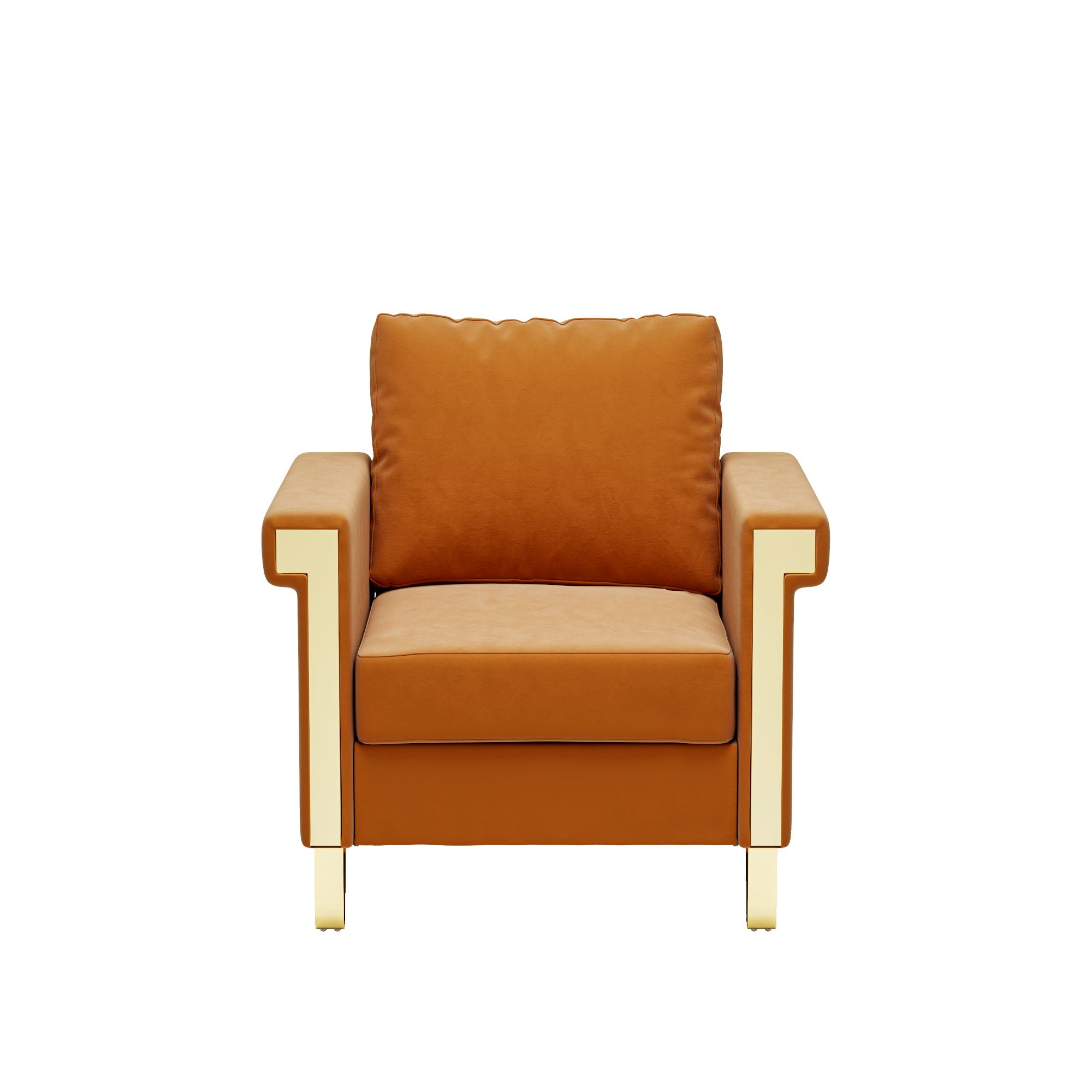 Shiny Chair With High-Resilience Foam And Durable Metal Legs