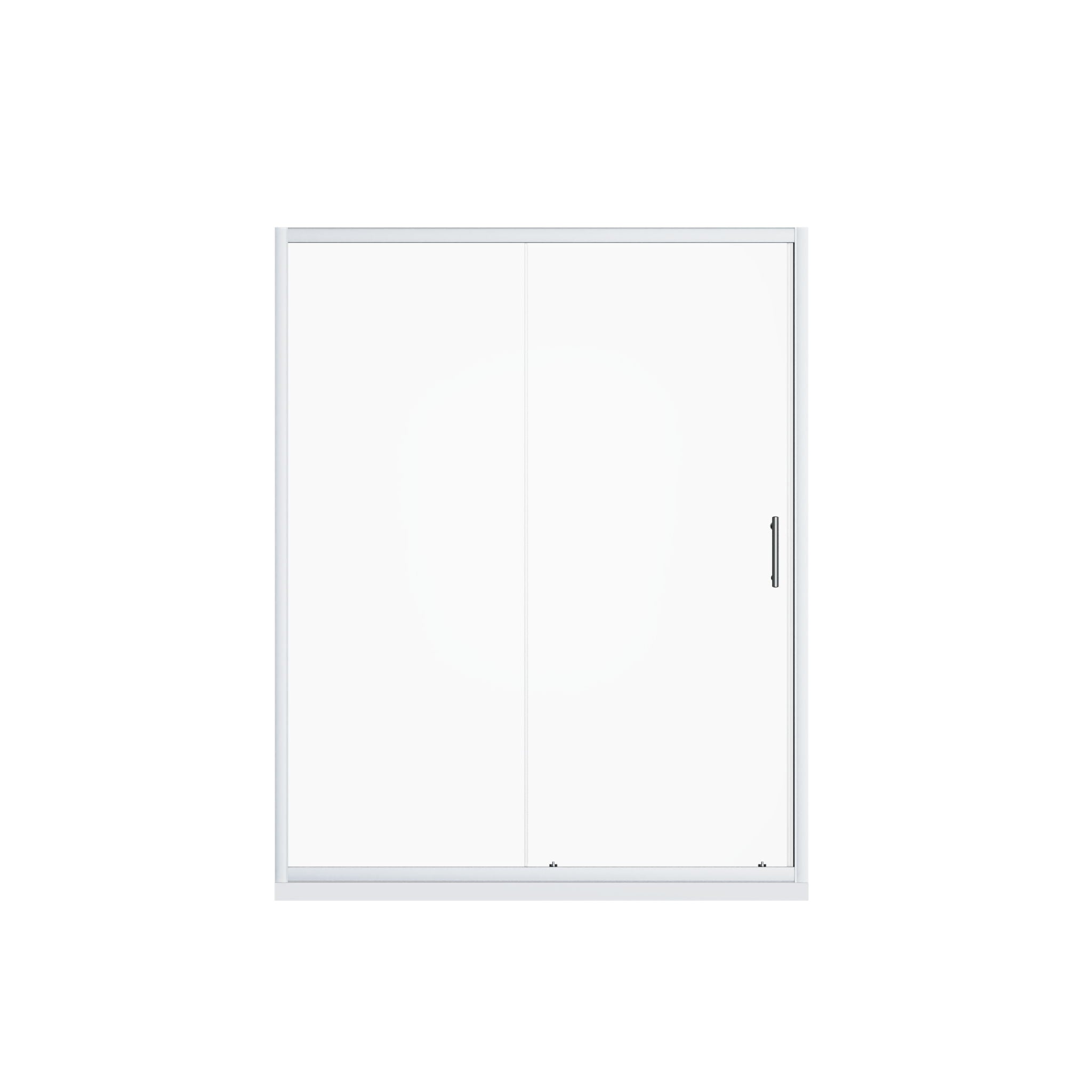 Pivot Shower Door With Handle, 1 / 4" Thick - Chrome