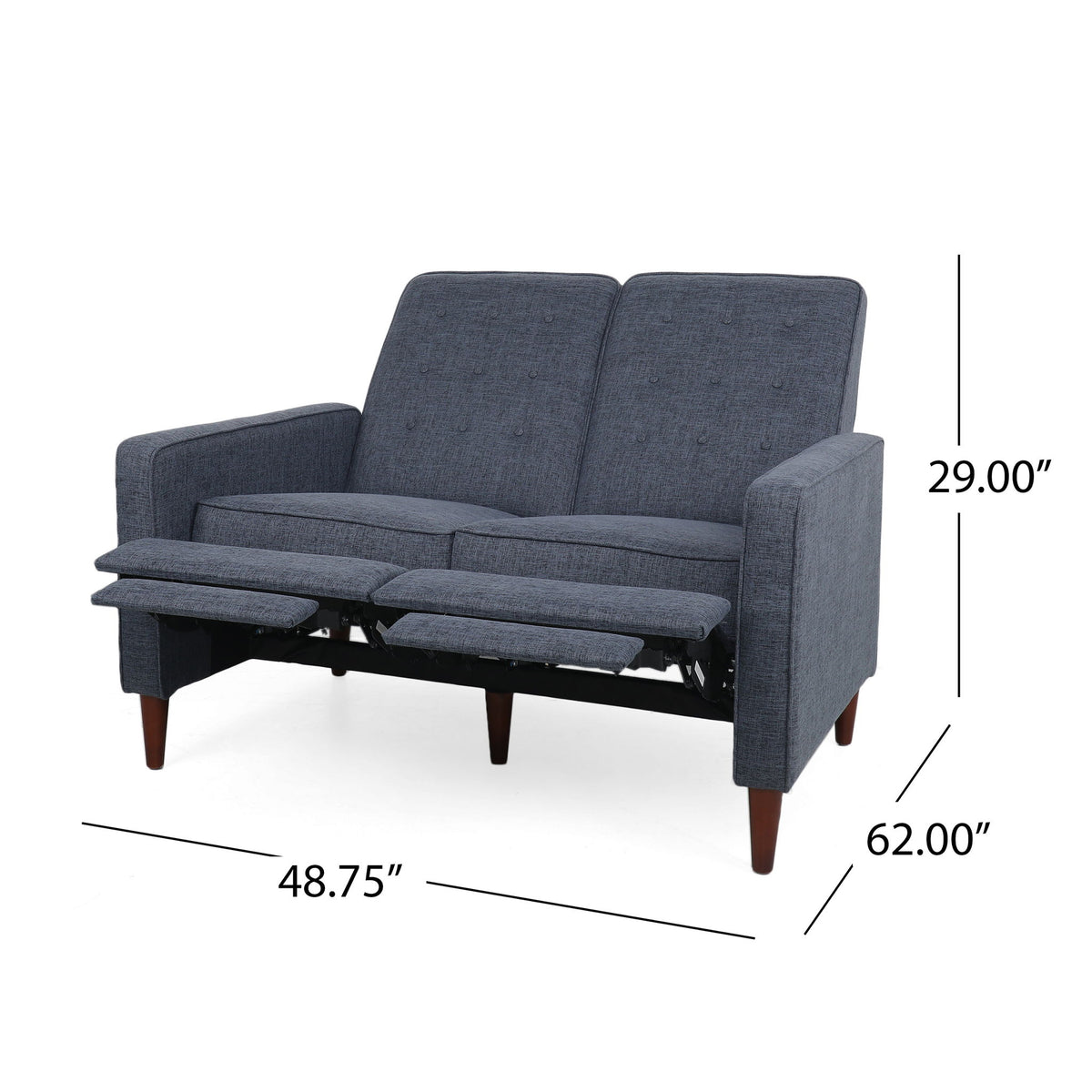 Manville - Contemporary Tufted Loveseat Pushback Recliner