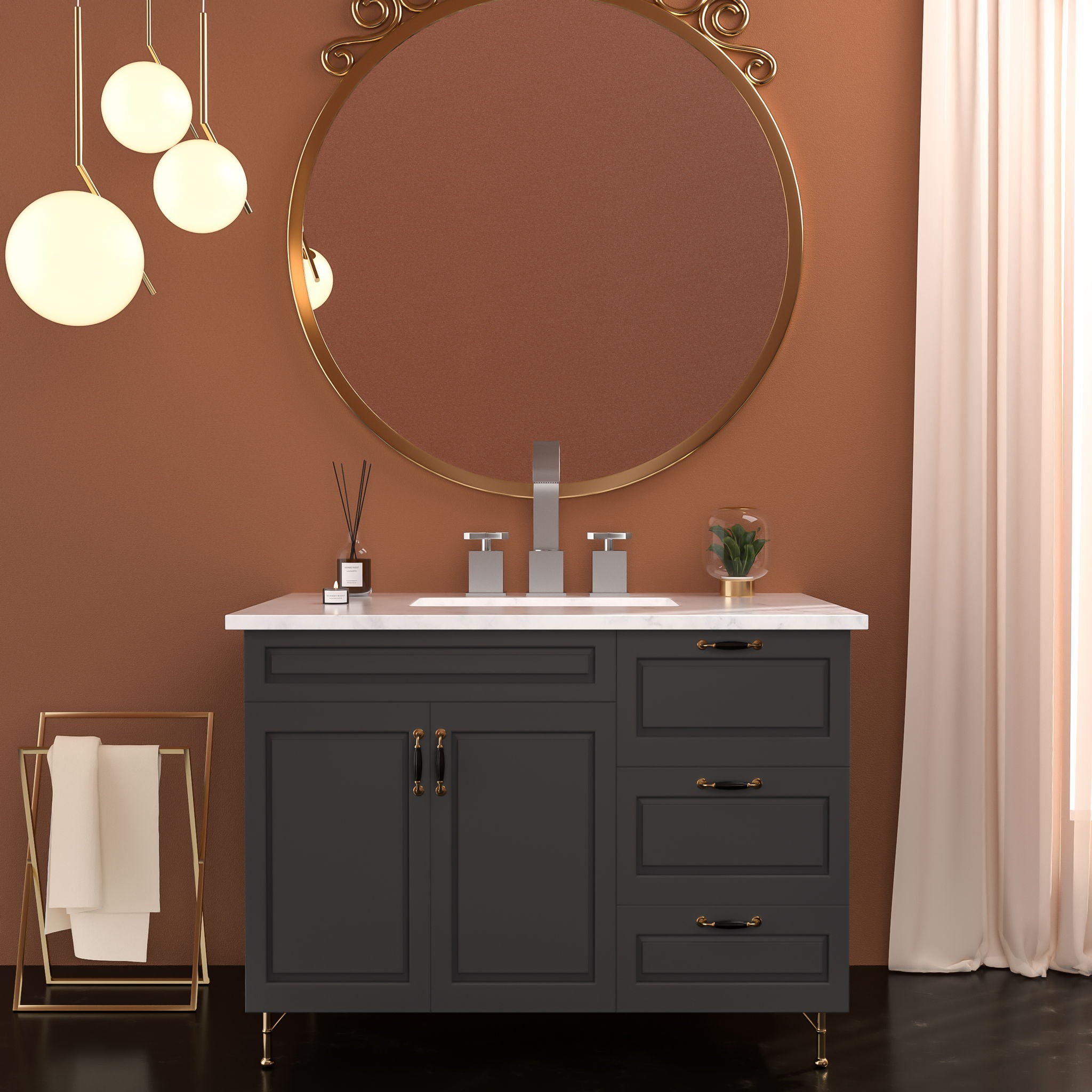 2 Handle Widespread Bathroom Faucet With Pop Up Drain And 2 Water Supply Lines - Brushed Nickel