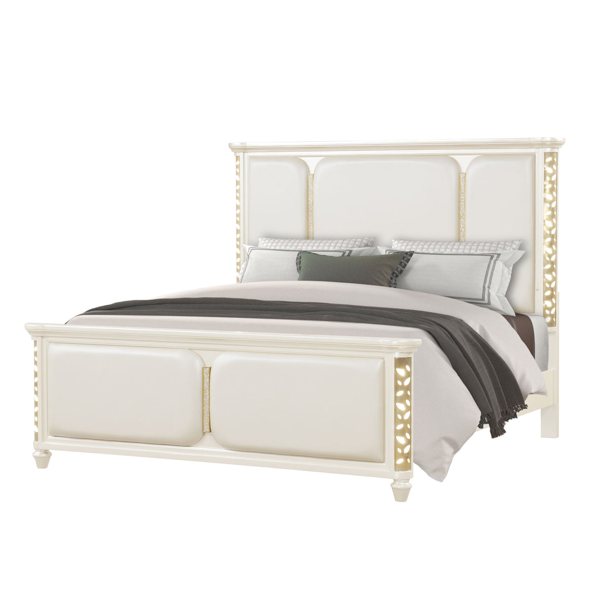 Cinderella - Queen Upholstered Bed - Beige