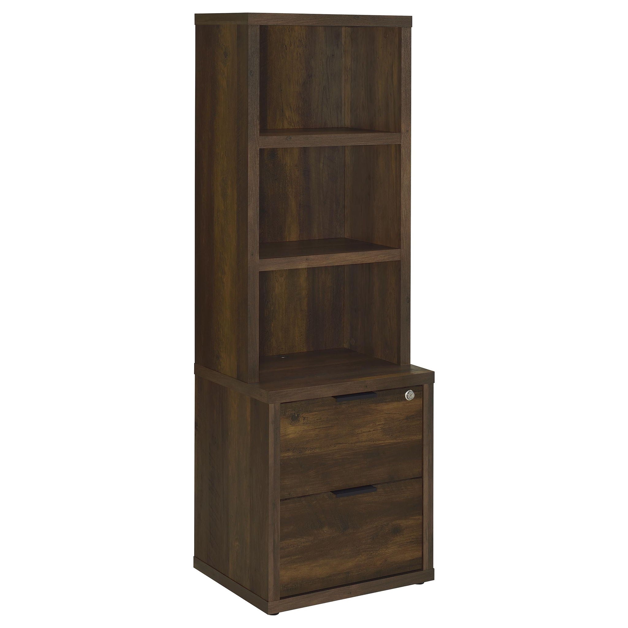 Geary - 3 Shelf Bookcase With USB Charging And Lockable Top Drawer