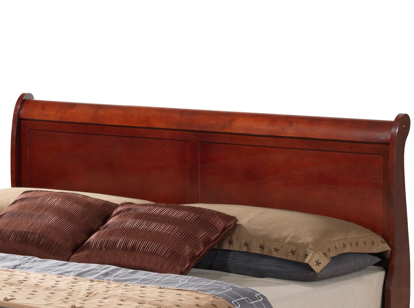 Upholstered Panel Sleigh Bed Design