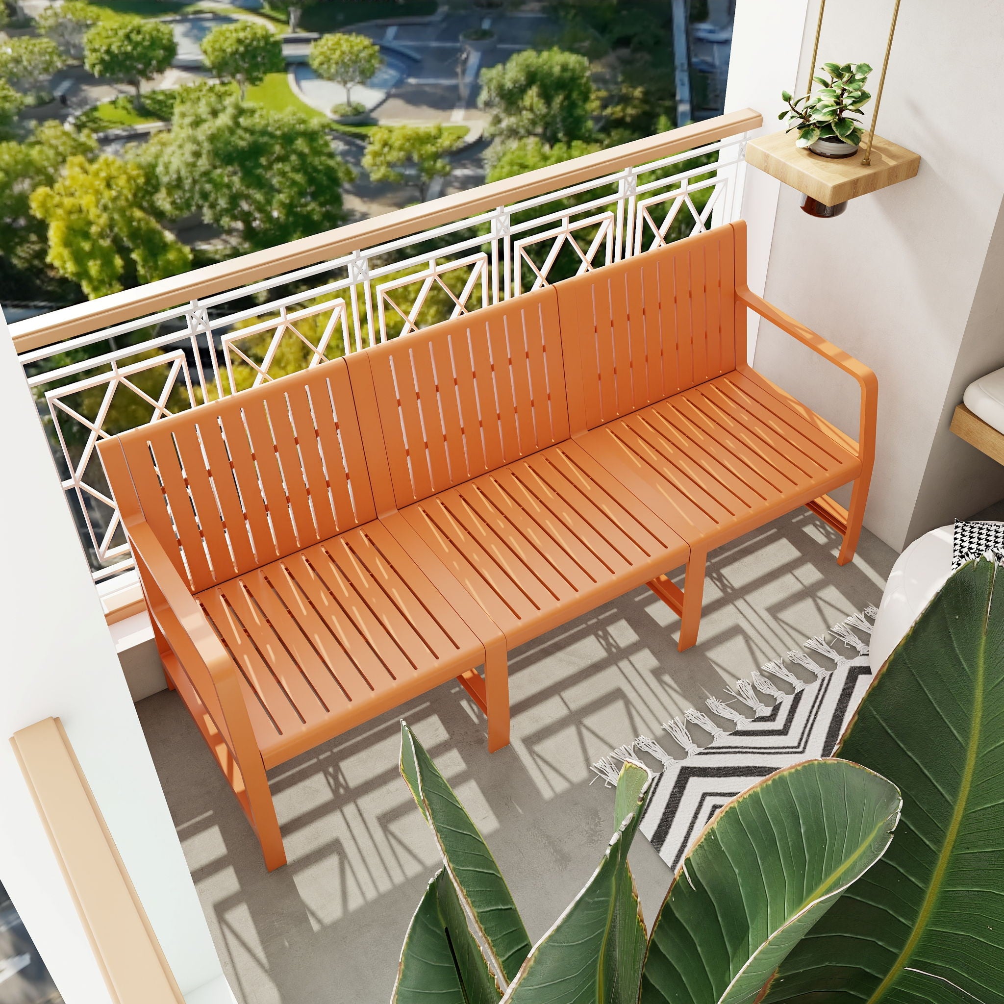 1 Piece Indoor / Outdoor 3 Seater Sofa, UV-Resistant, Waterproof And Durable