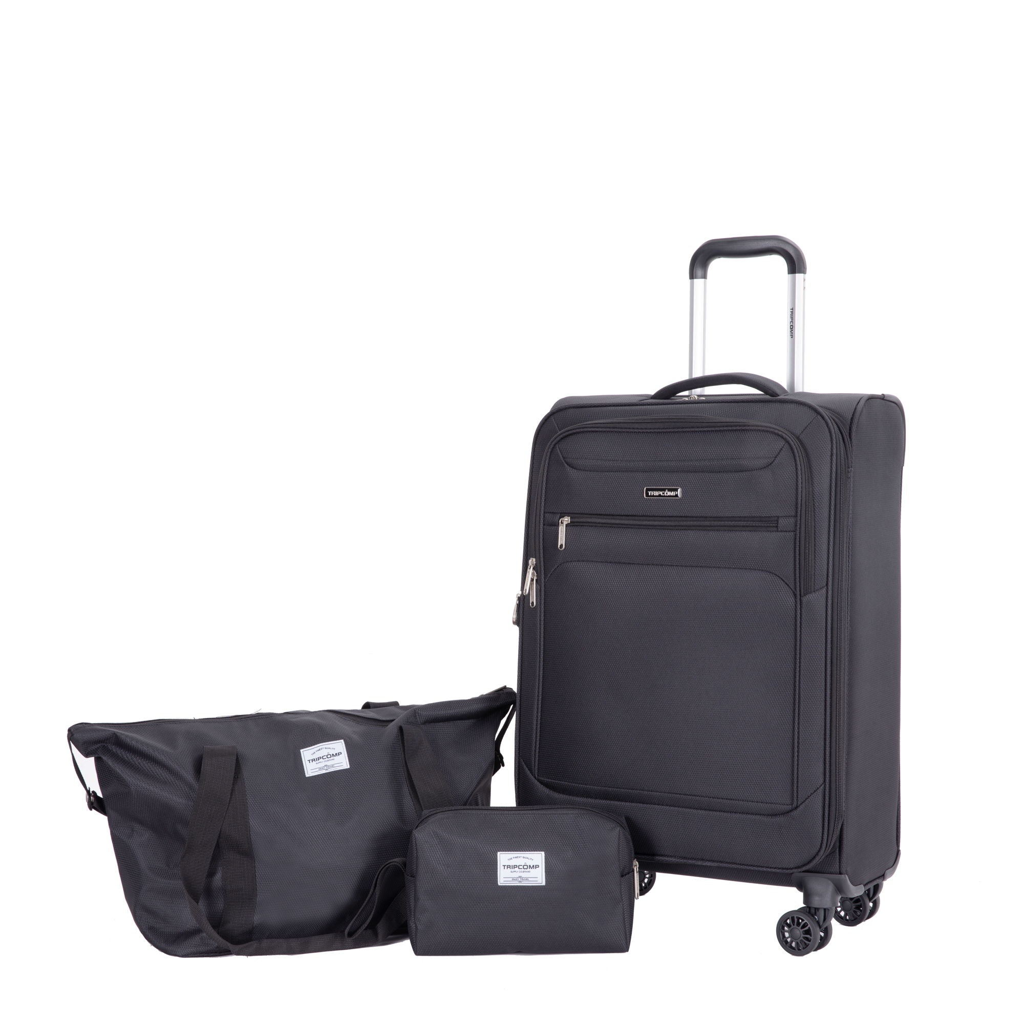3 Piece Luggage Sets, Softshell Suitcase Spinner Wheels