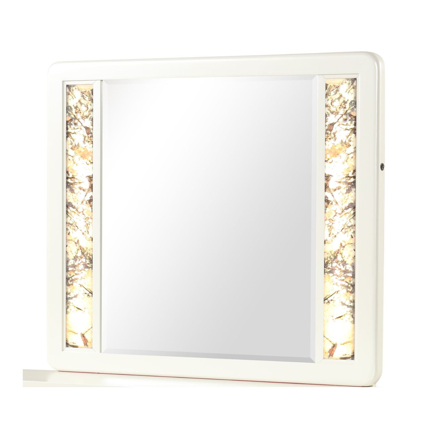 La Pierre - Rectangular Mirror & LED Lighting Panels - Beige