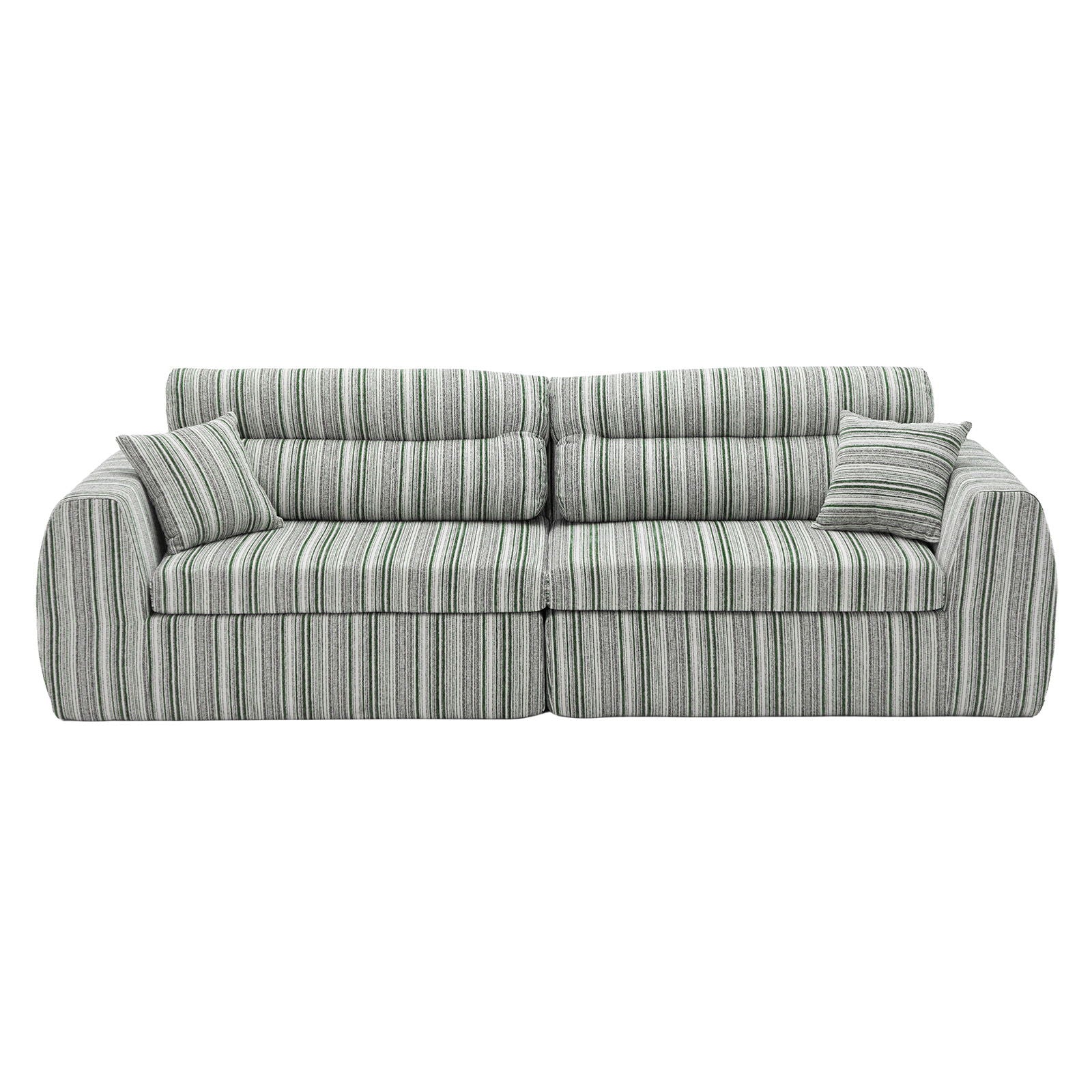3 Seater, Couch With Throw Pillows For Living Room